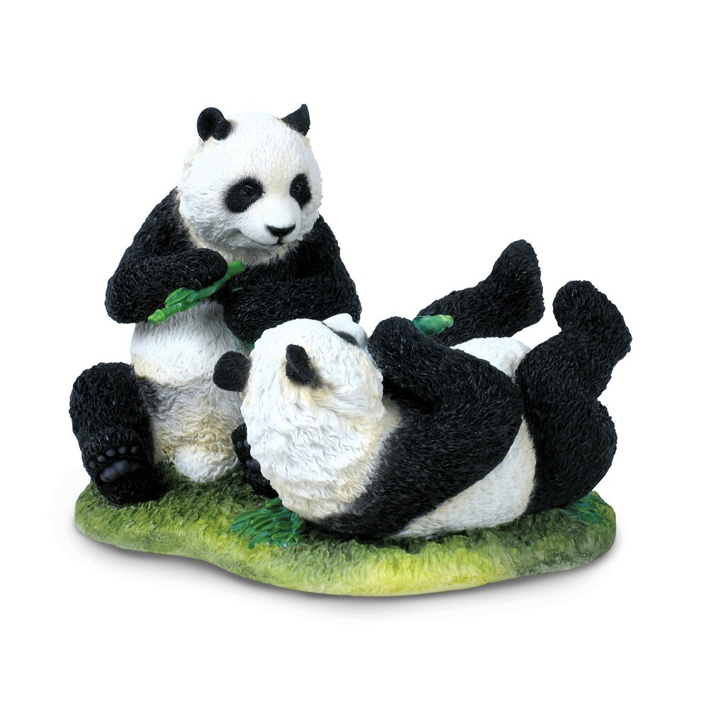 Pandas Playing Sculpture