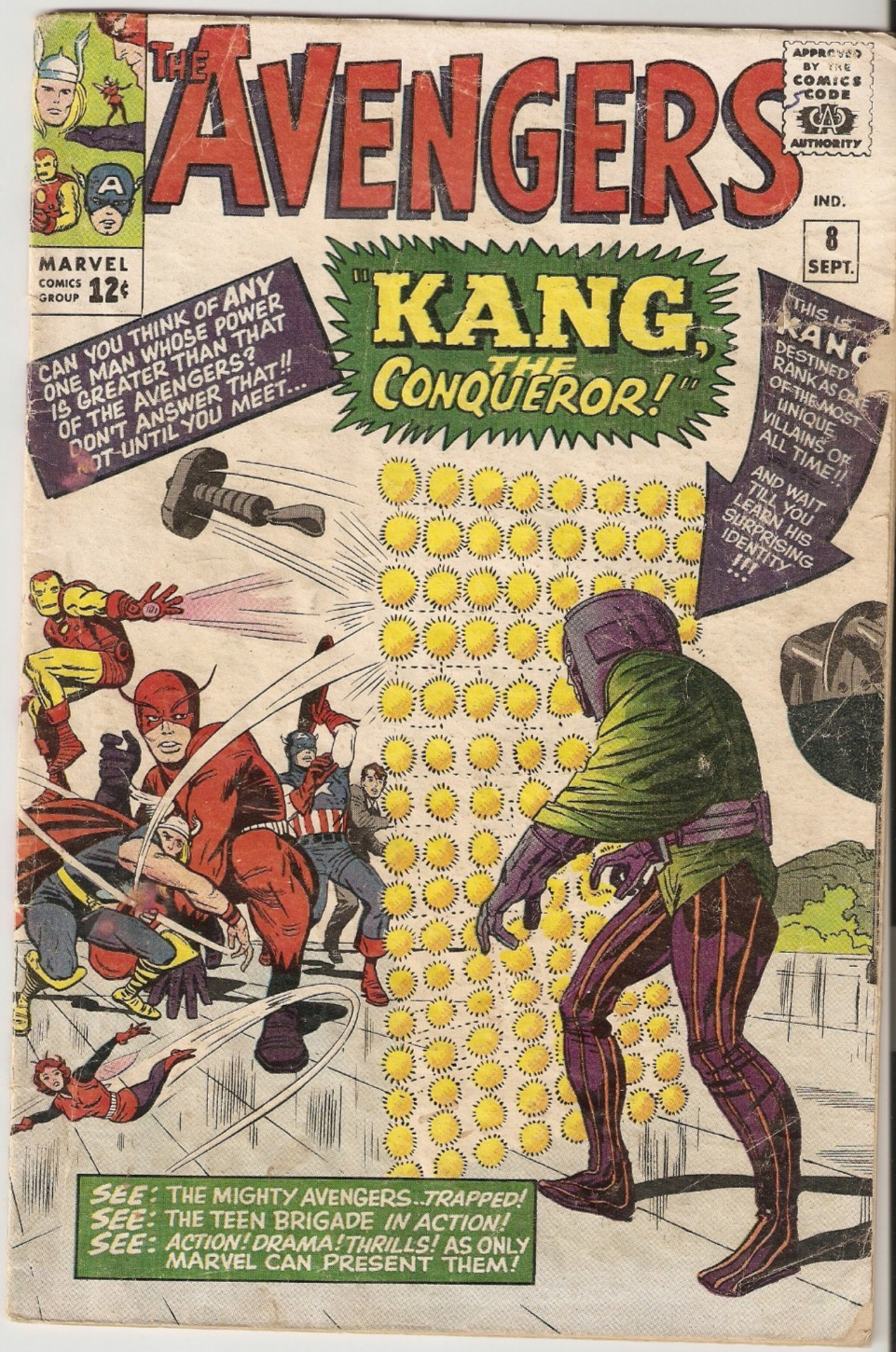 Avengers #8 (1964) 1st Appearance Kang the Conqueror Marvel Silver Age