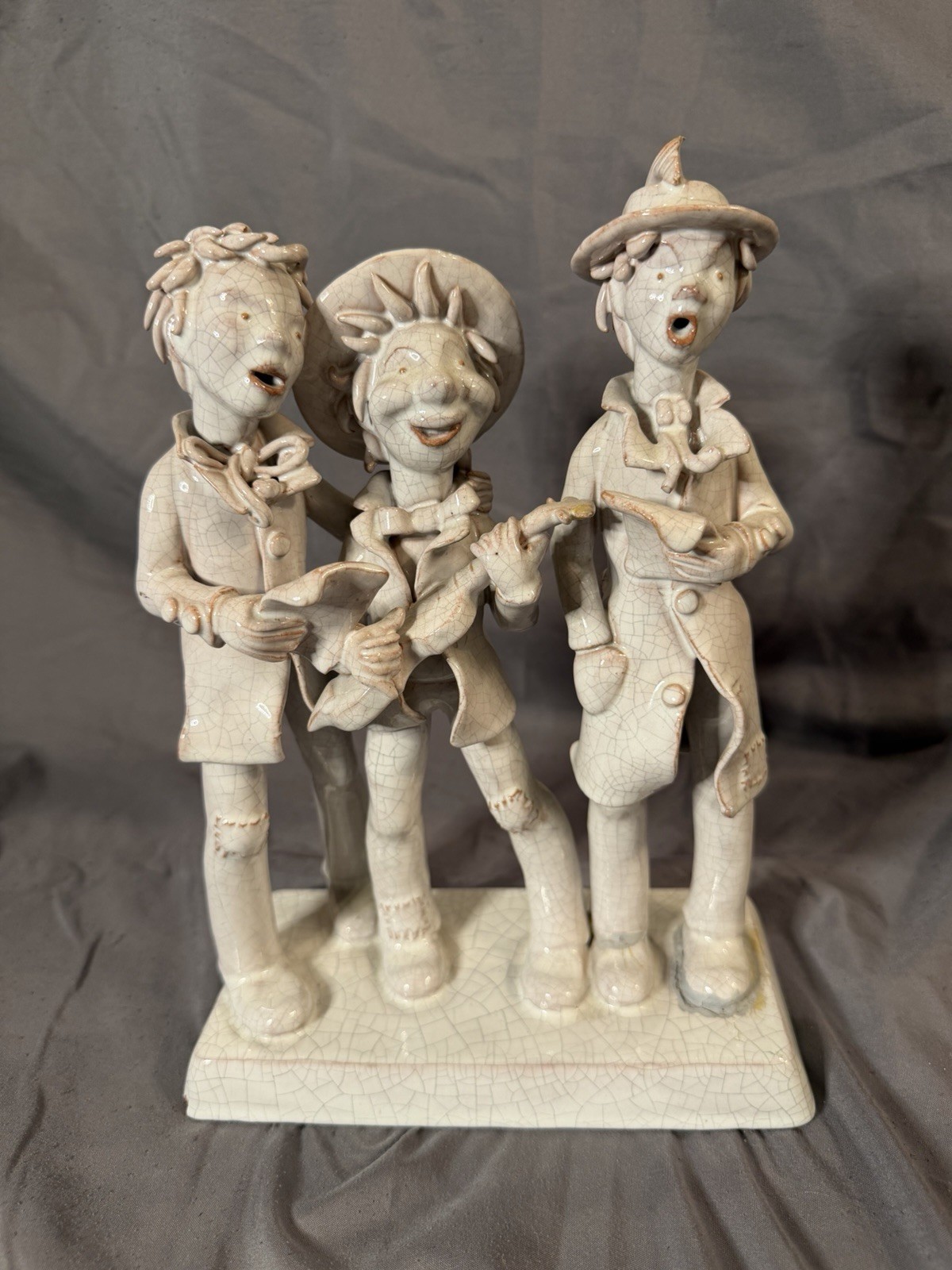 Anzengruber Keramik Wien Austria Vintage 3 Singing Musicians Ceramic Figurine