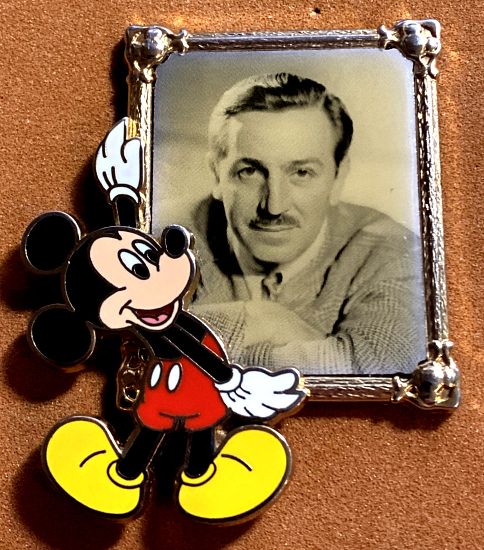 DISNEY WDW MICKEY MOUSE HOLDING A FRAMED PORTRAIT OF WALT DISNEY PIN DISNEY WDW MICKEY MOUSE HOLDING A FRAMED PORTRAIT OF WALT DISNEY PIN