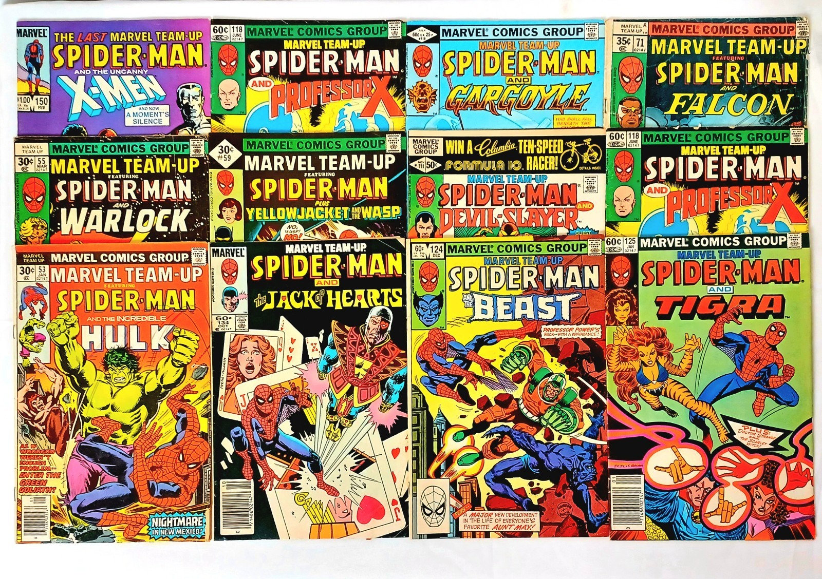 Marvel Team-Up Spider-Man 12 Comic Lot #53-150 Hulk X-Men Warlock Falcon 1977-85