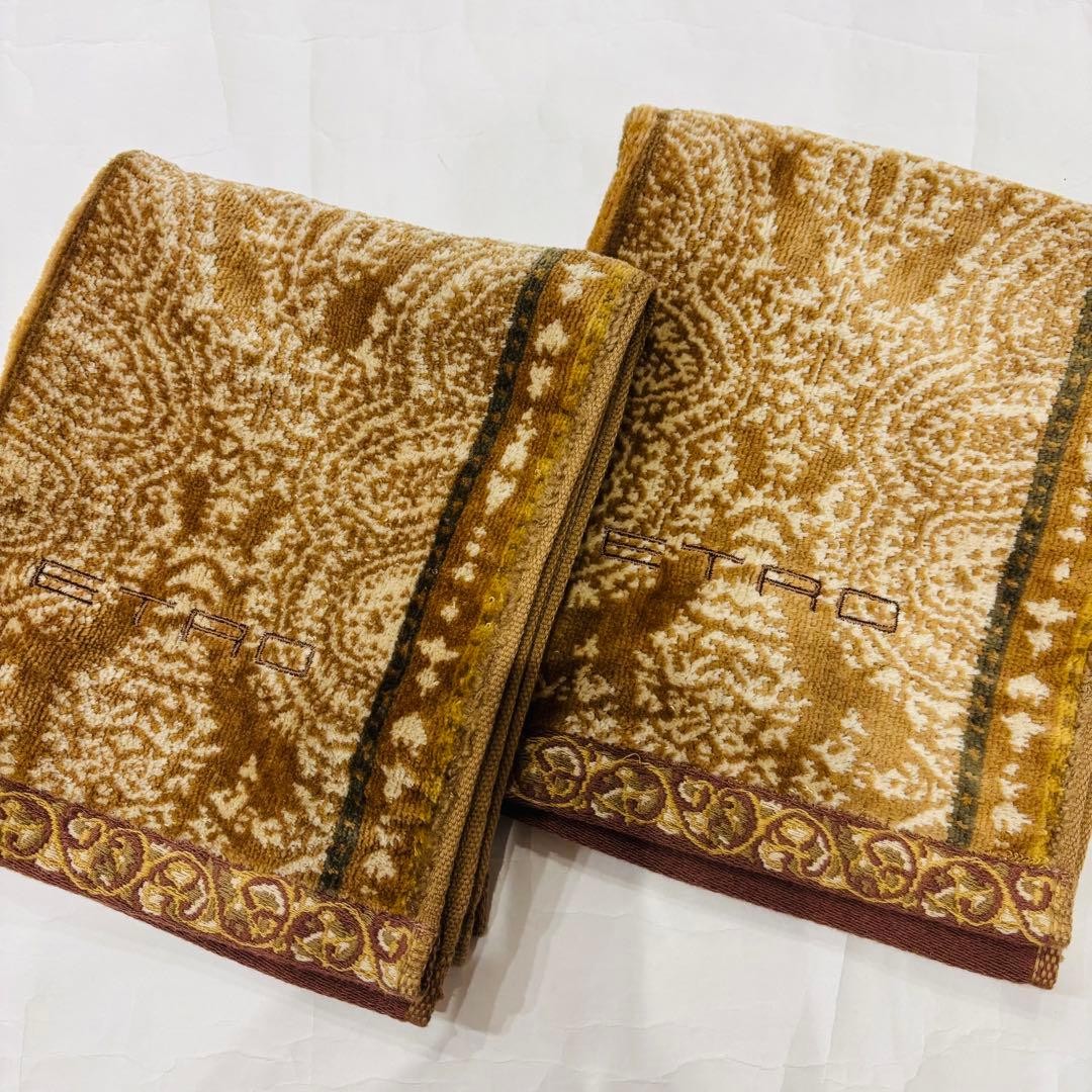 Etro Daily Collection Wash Towel Set Of 2 Nishikawa Made In Japan Limited Editio