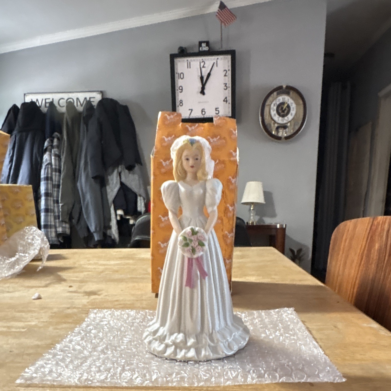 Enesco Growing Up Girls Blonde Bride Doll Boxed
