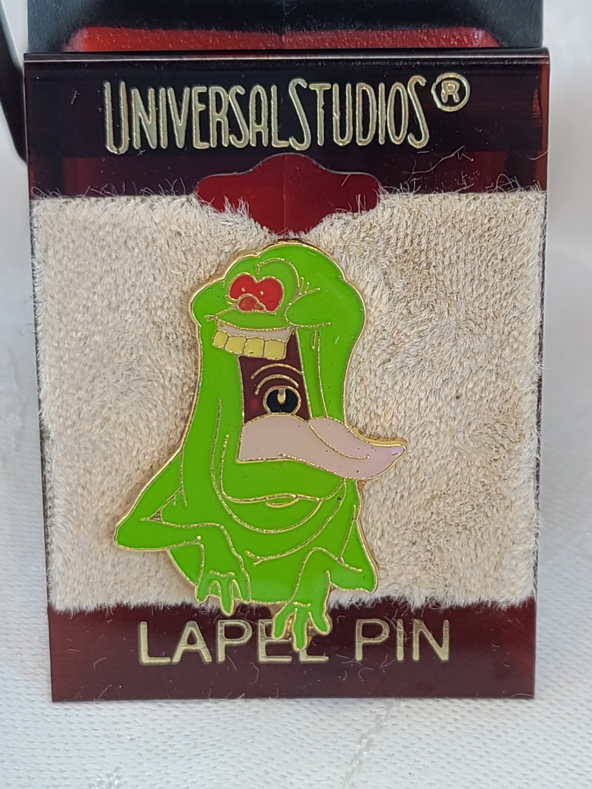 vintage ghostbusters Slimer Universal Studios Nos Rare Lapel Pin