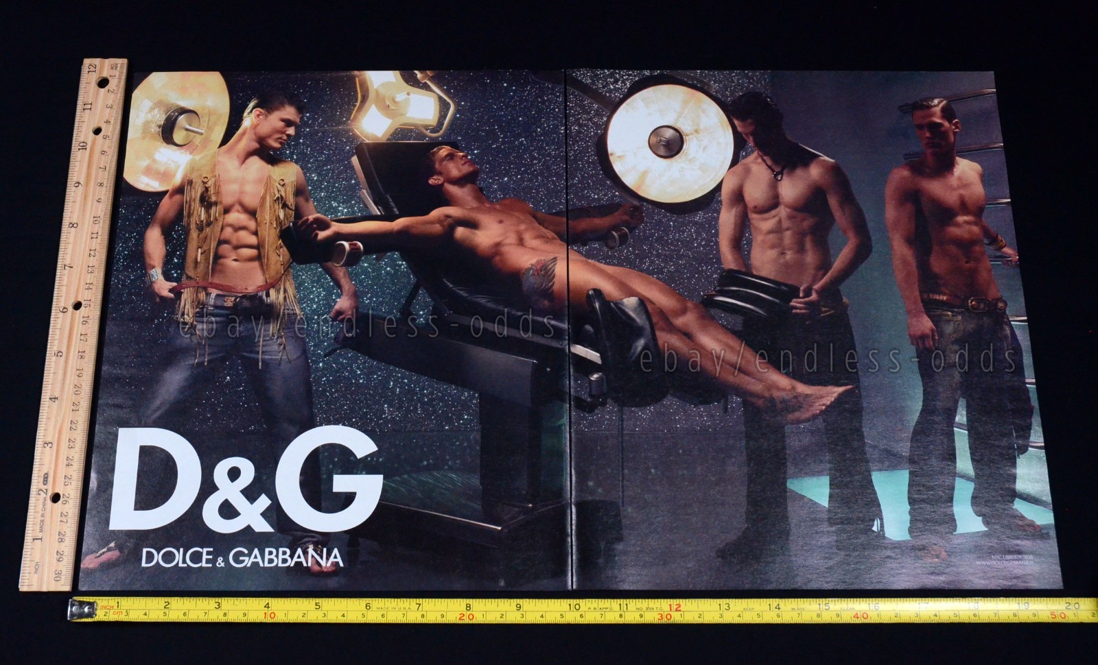 2003 Dolce & Gabanna D&G Men\'s Fashion Magazine Page Print Ad Poster 2000s Y2K
