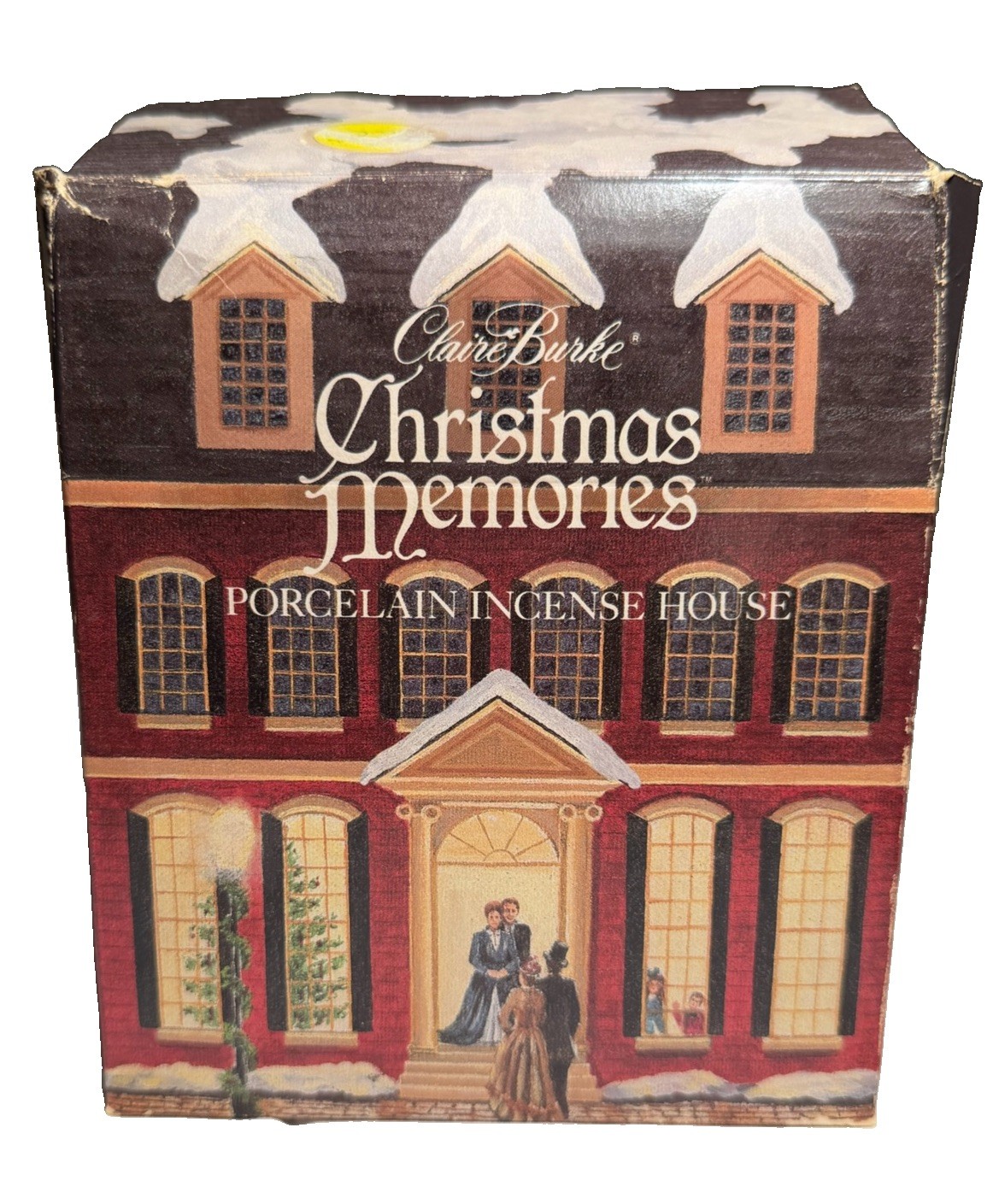 Vintage 1987 Claire Burke Christmas Memories Incense House Box Cones