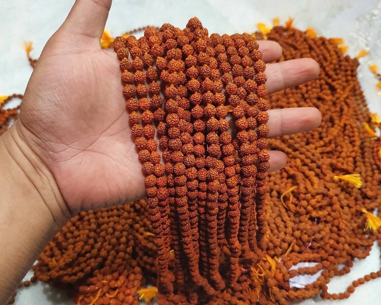 Natural 5 Mukhi Rudraksha Mala 7 mm energized
