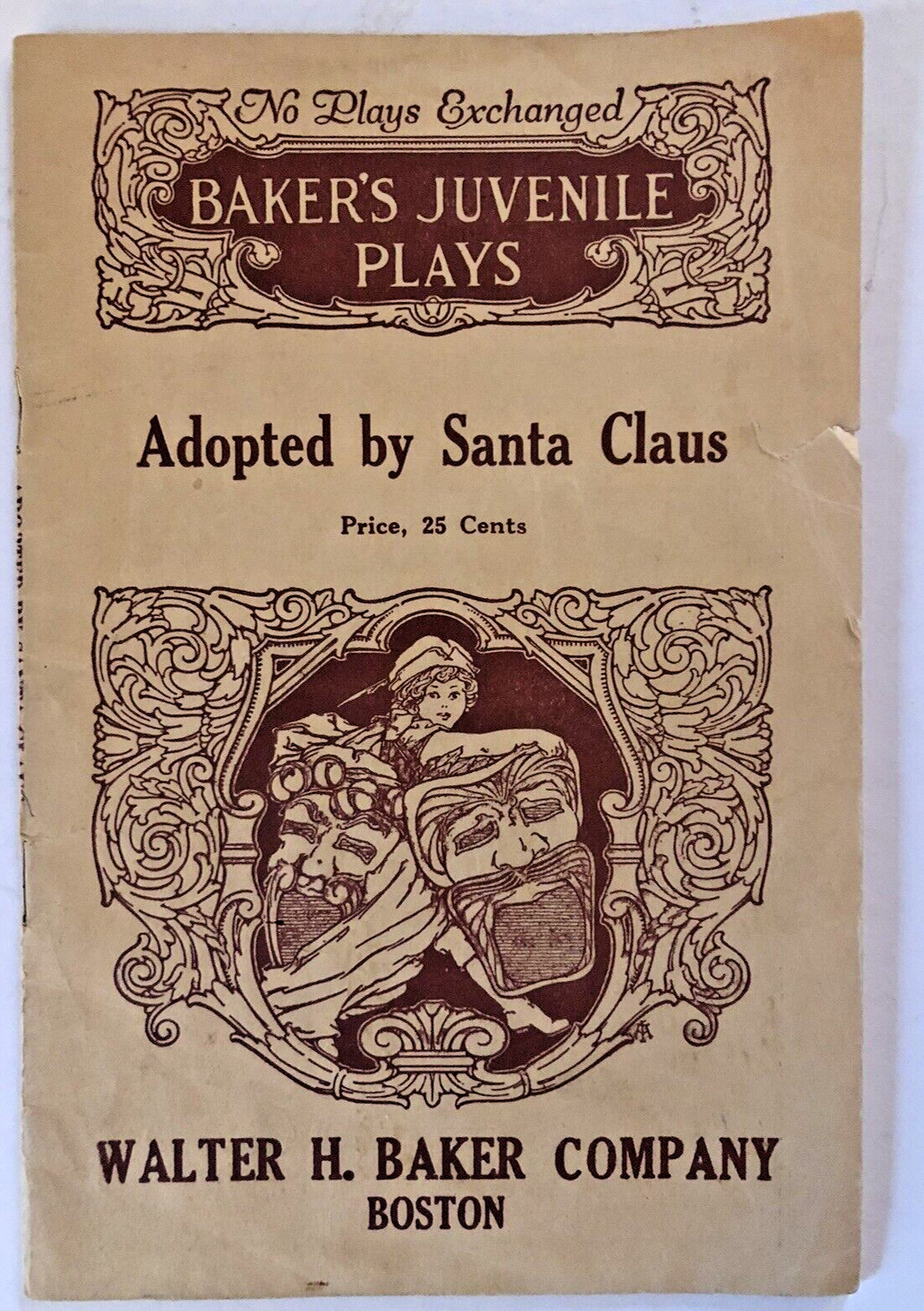 ADOPTED BY SANTA CLAUS 1928 Christmas Play w/ Little Black Sambo as a Character