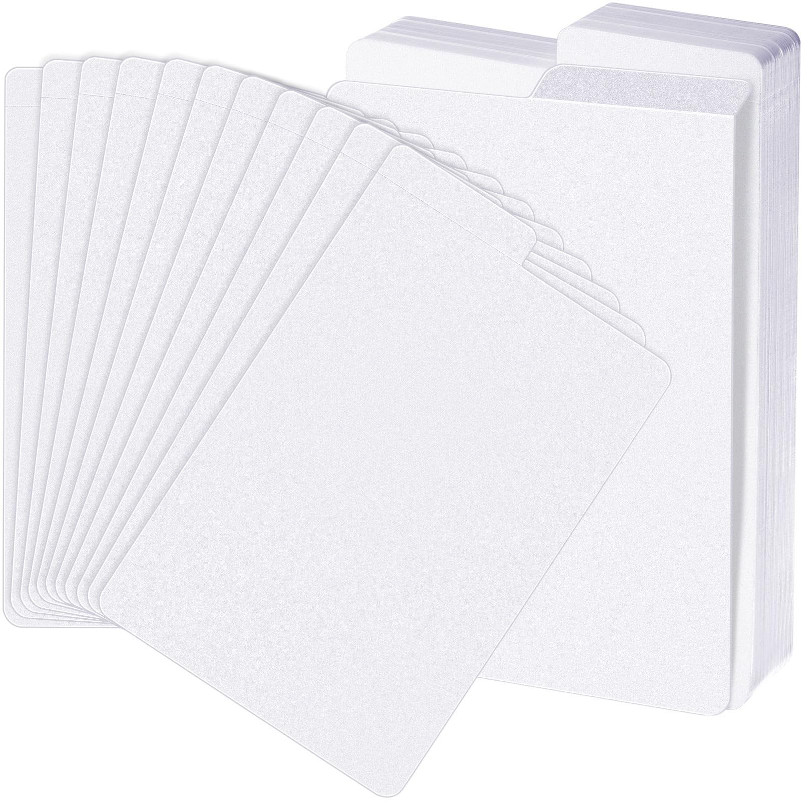 Henoyso 50 PC Comic Book Dividers with Tabs, White Frosted Cardboard Separators