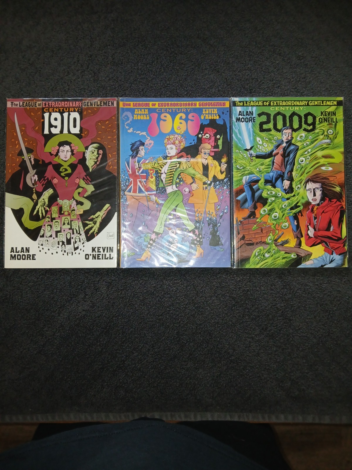 The League Of Extraordinary Gentlemen Lot: Century 1910, 1969, and 2009. Set.