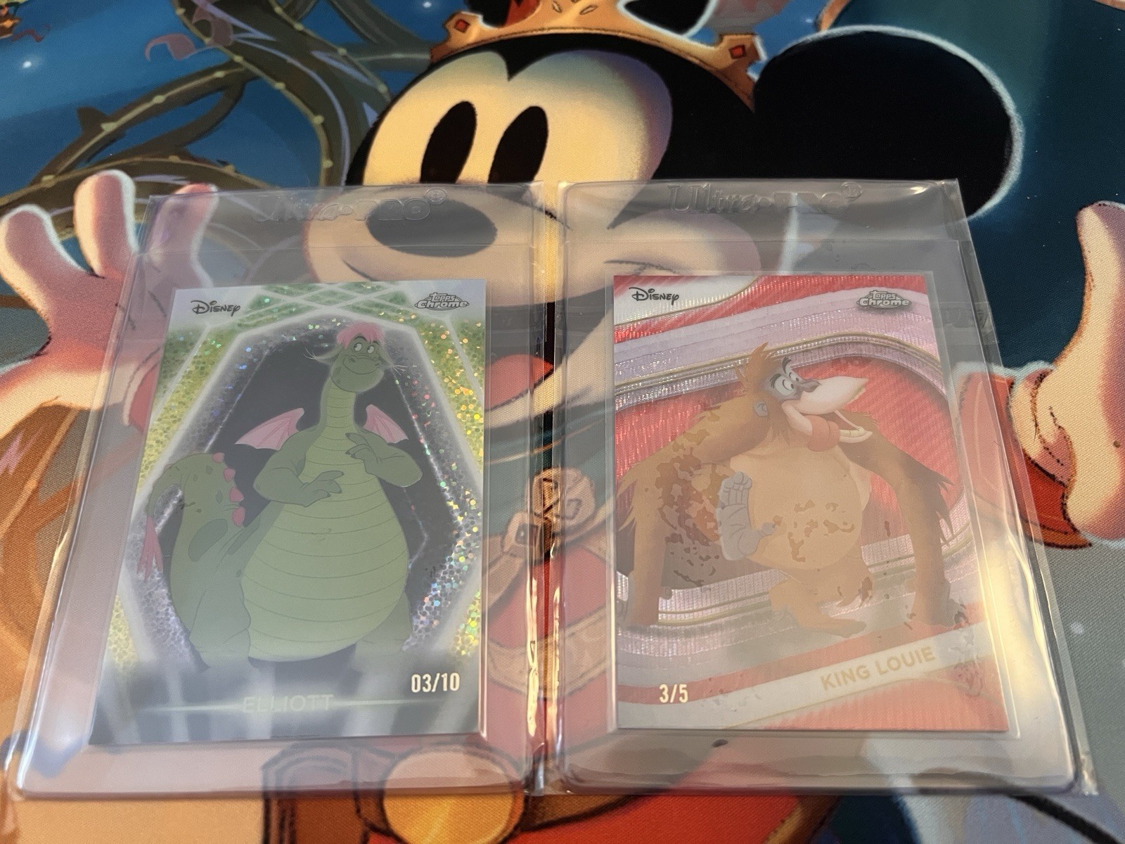 2026Topps Chrome Disney KING LOUIE Red Refractor 3/5 & ELLIOT Black Refactor3/10
