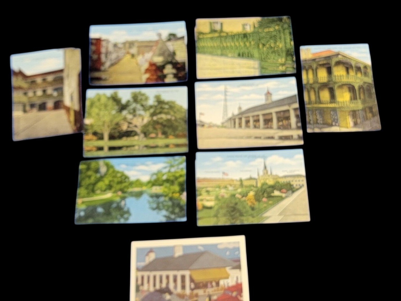 Vintage 1920\'s-1930\'s New Orleans Postcards Courtyard St. Louis Cemetery & Corn 