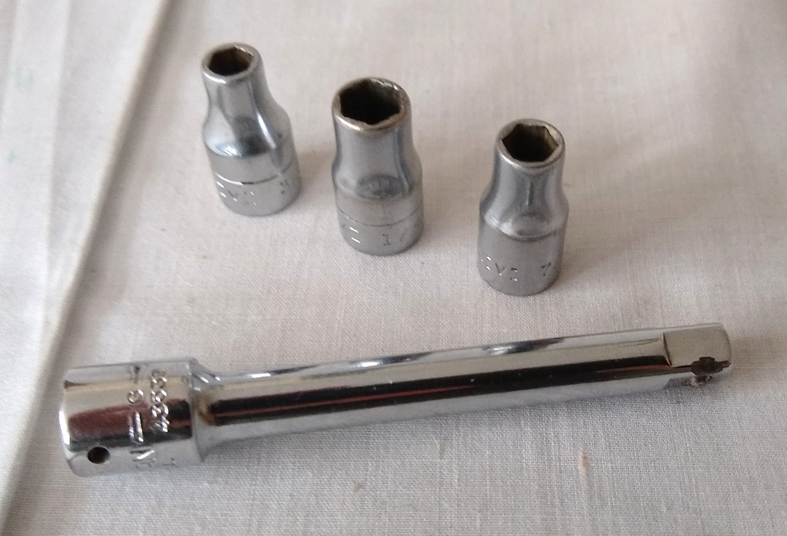 CRAFTSMAN =V= Series 1/4 in Wrench Sockets Lot of 3 plus Extender USA Vintage
