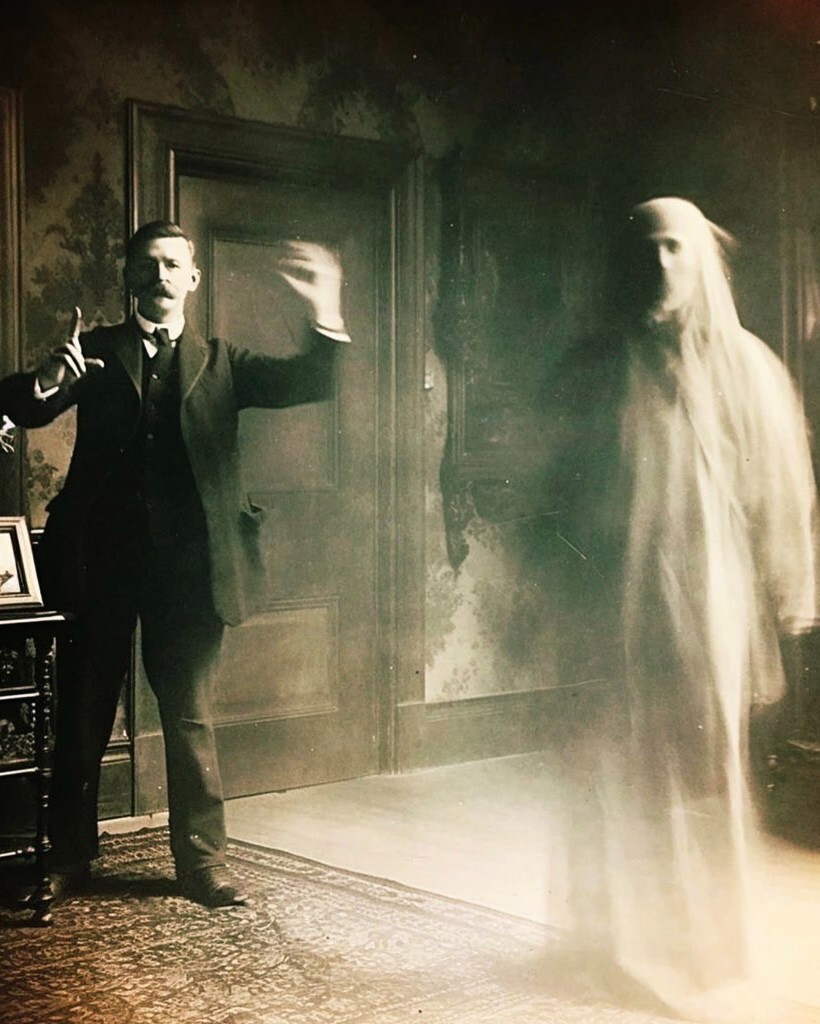 Victorian Ghost Photograph | Seance  | Spirit | Halloween Decor | Spooky Photo
