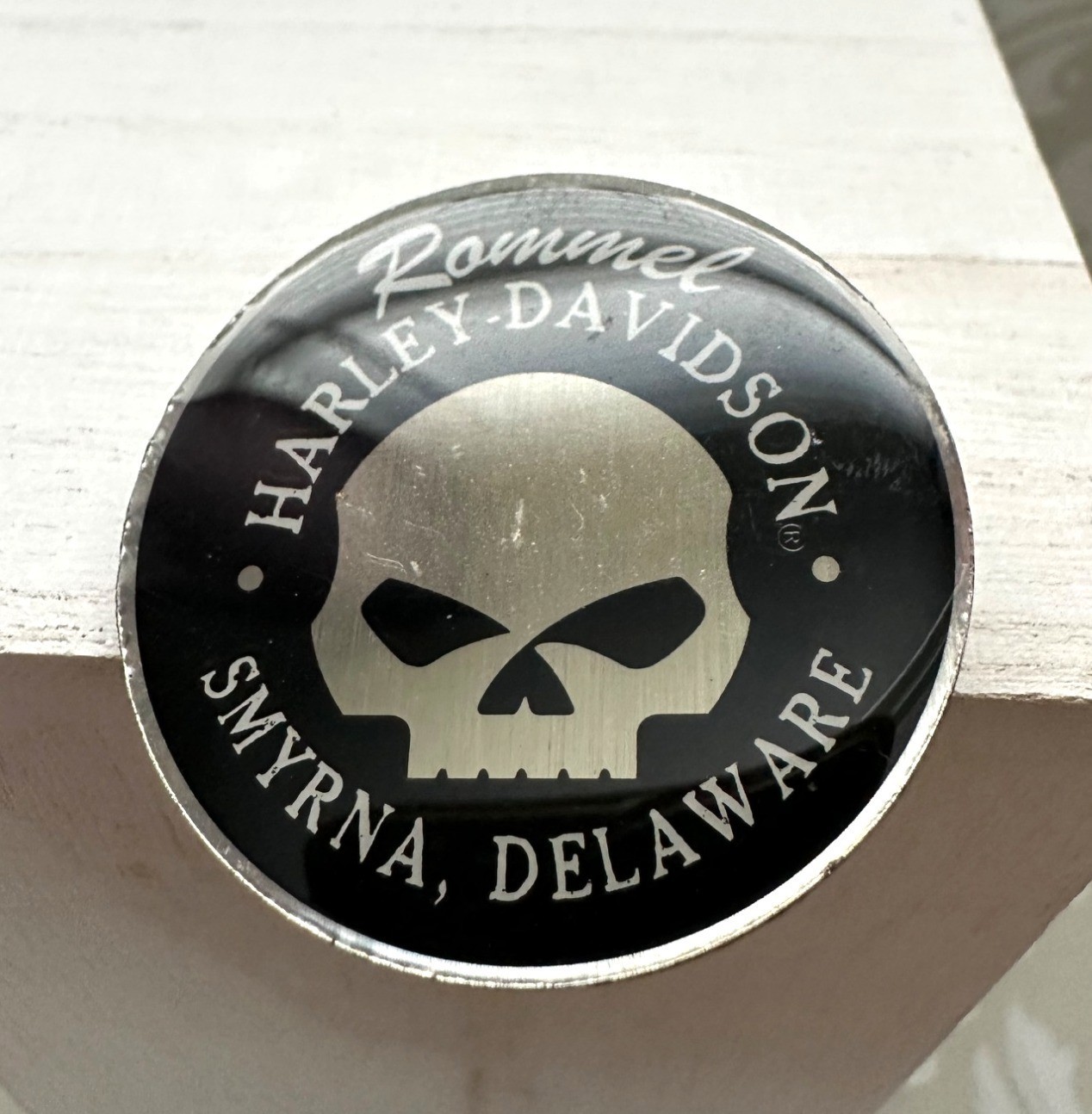 Rommel Harley Davidson Smyrna Delaware Dealer Vest Lapel Pin