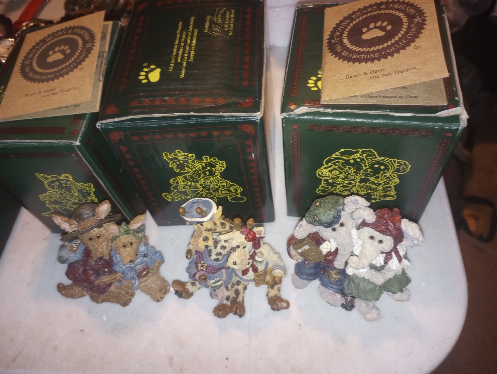 Boyds Bears Vintage Boxed Lot of 3 Noah's Arc Trekkers Lookouts Packin Lite Boyds Bears Vintage Boxed Lot of 3 Noah's Arc Trekkers Lookouts Packin Lite
