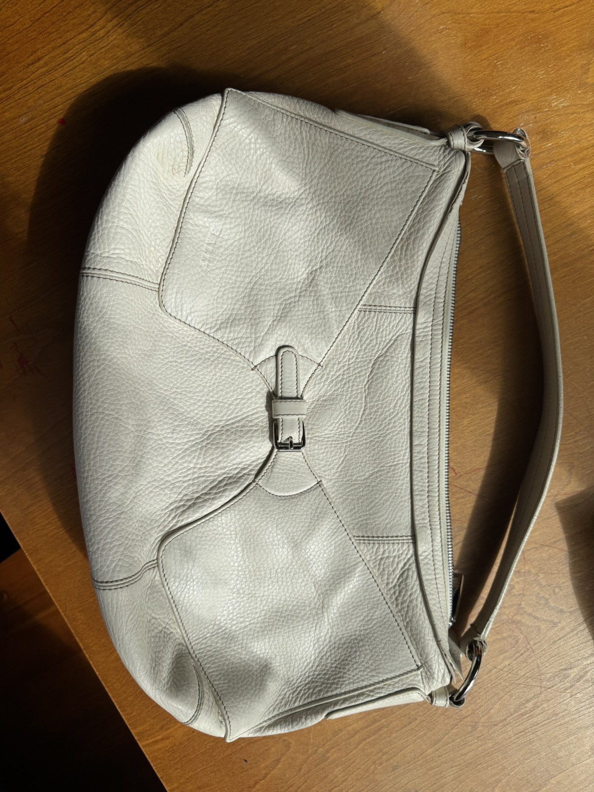 Bally Eris Pebbled Leather Hobo Shoulder Bag Made in Italy - 