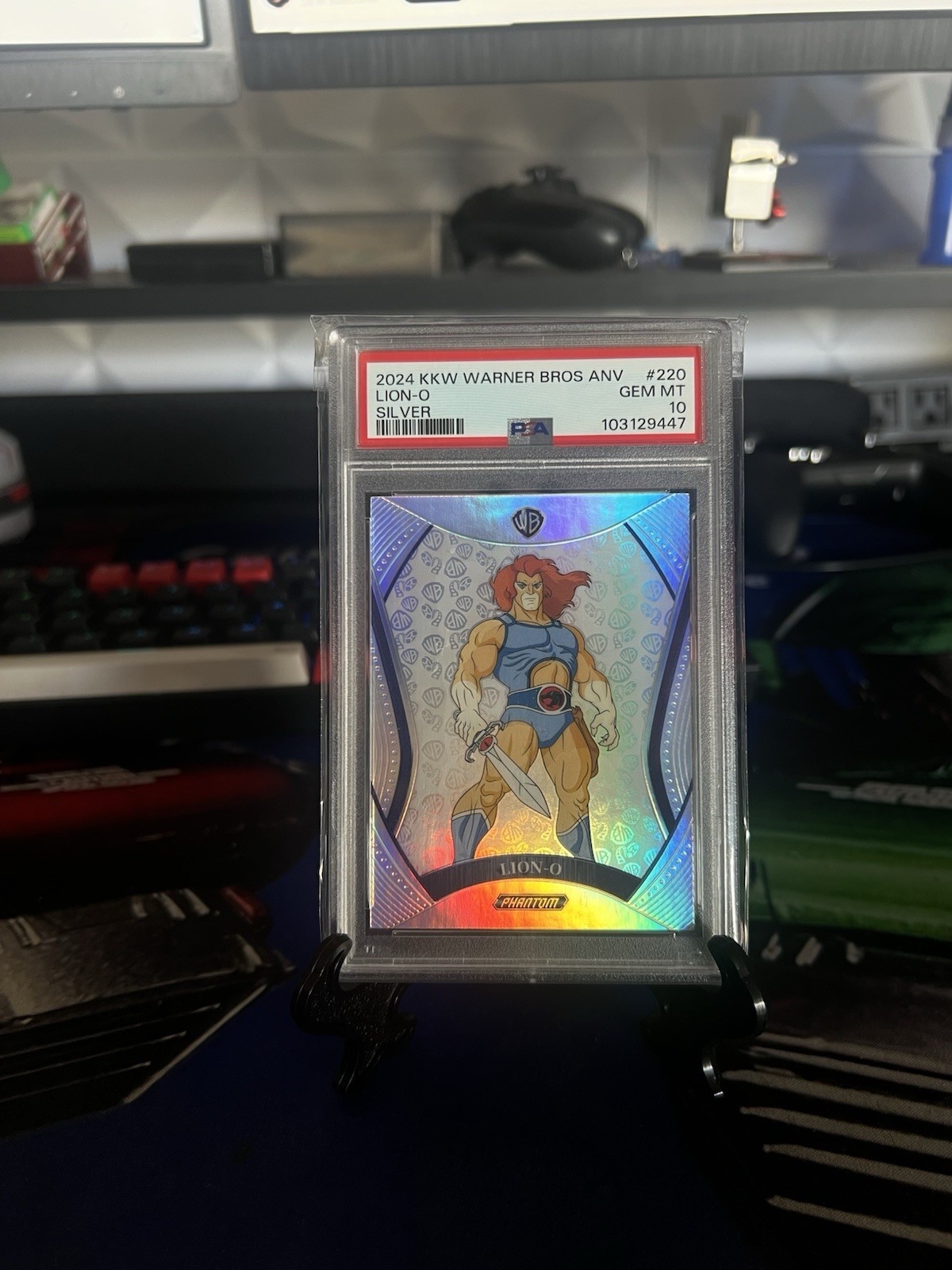 2024 KAKAWOW PHANTOM WARNER BROTHERS LION-O THUNDERCATS SILVER REFRACTOR PSA 10