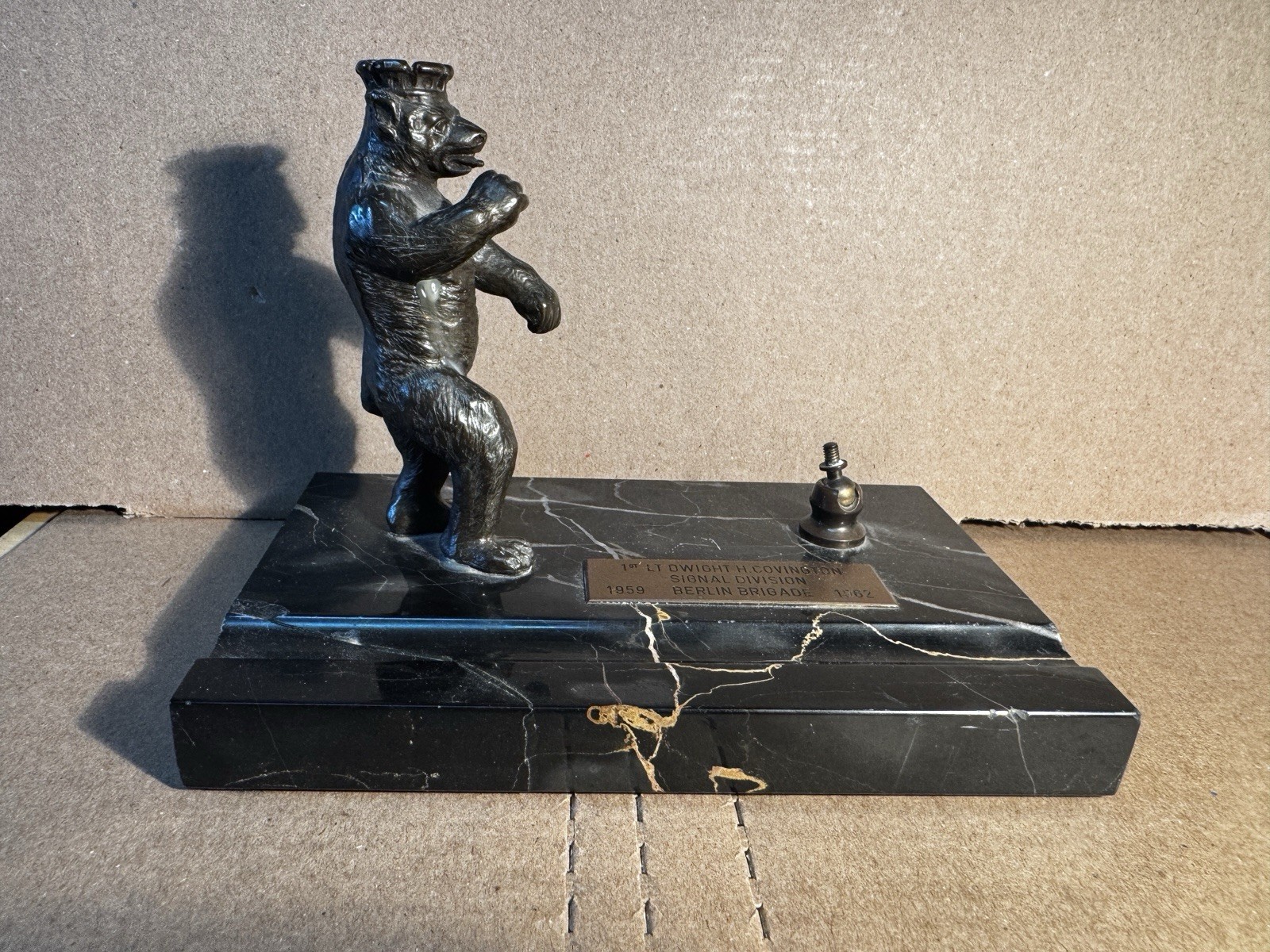 Vintage 1959-62 Berlin Brigade 1st Lt Dwight Covington Signal Division Bear