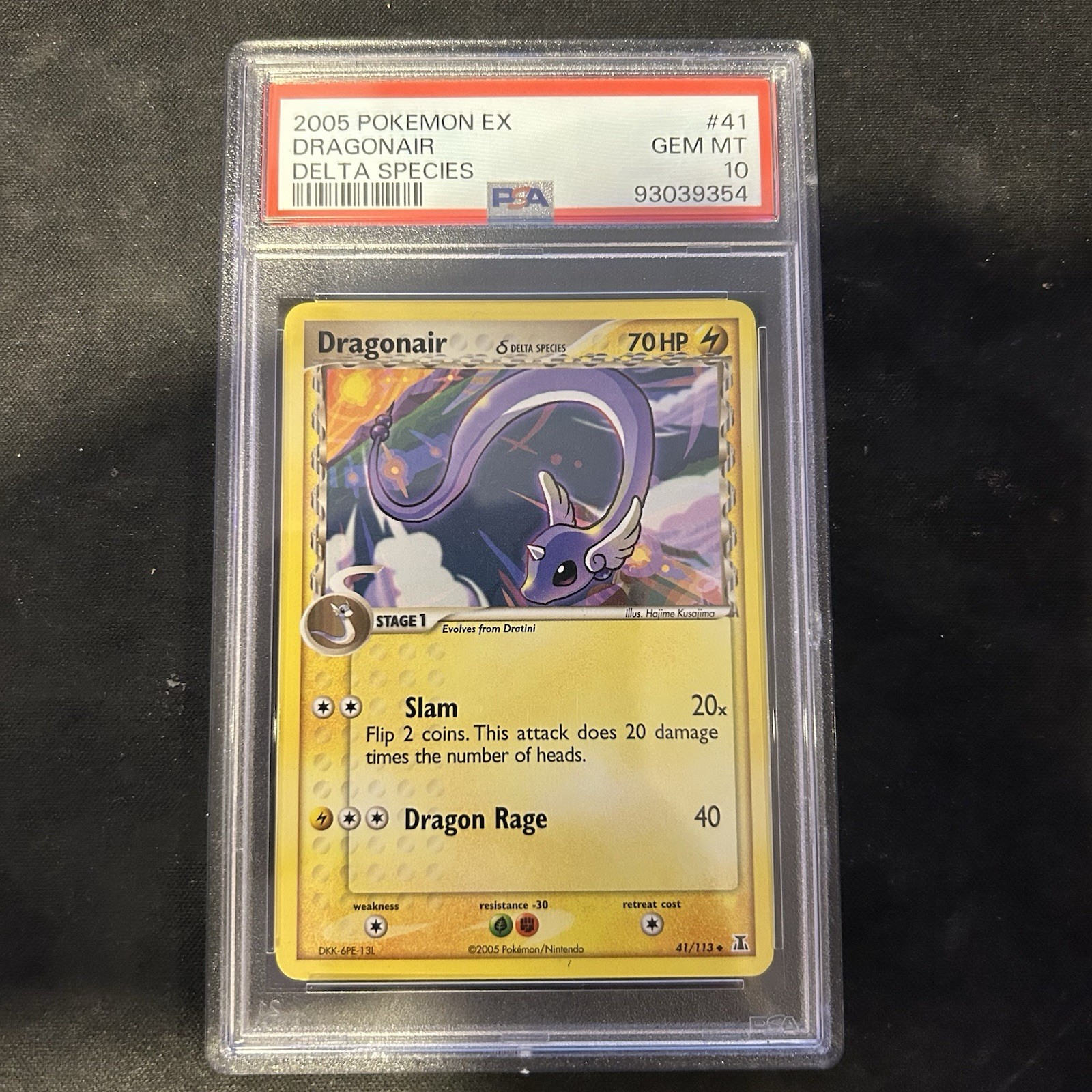 2005 POKEMON EX DELTA SPECIES #41 DRAGONAIR PSA 10