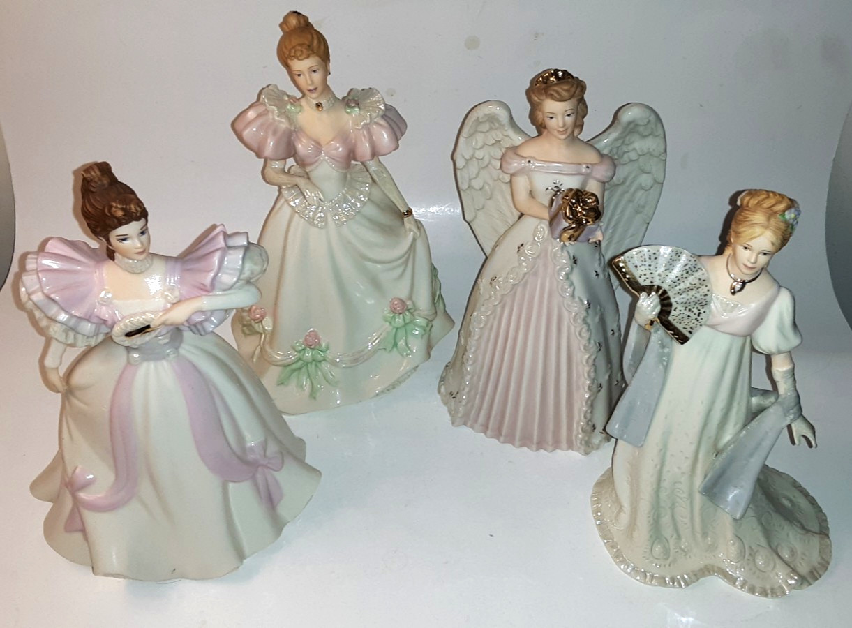 Lot of 4 Vintage Lenox Porcelain Women Figurines