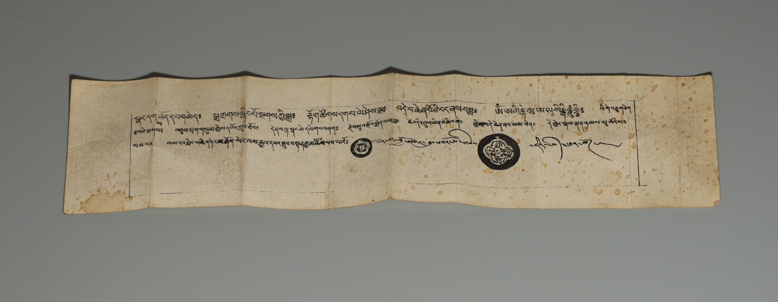 Rare Tibet 1700s Old Manuscript Sutra Longevity Mantra of Buddha Amitayus Amulet
