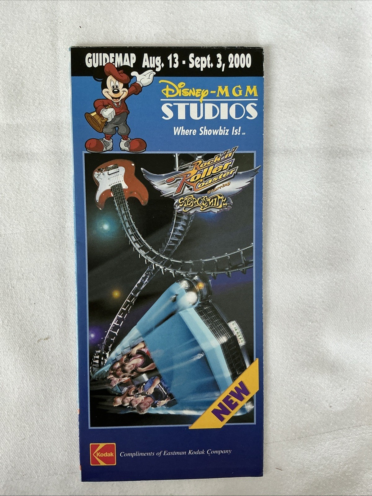 Aug  1999 Walt Disney World Disney-MGM Studios Guide Map Brochure Fantastic
