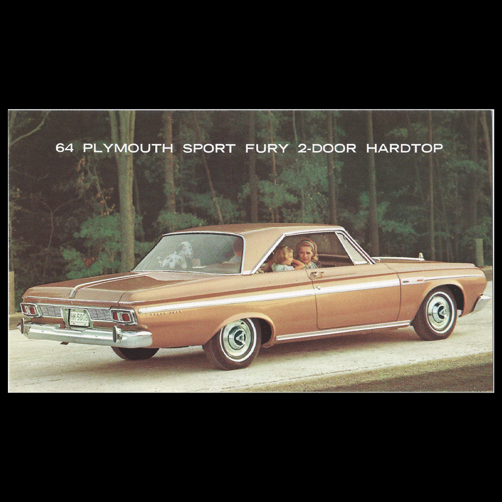 1964 Plymouth Sport Fury 2-Dr Hardtop: Original Dealer Promo POSTCARD Unused VG+