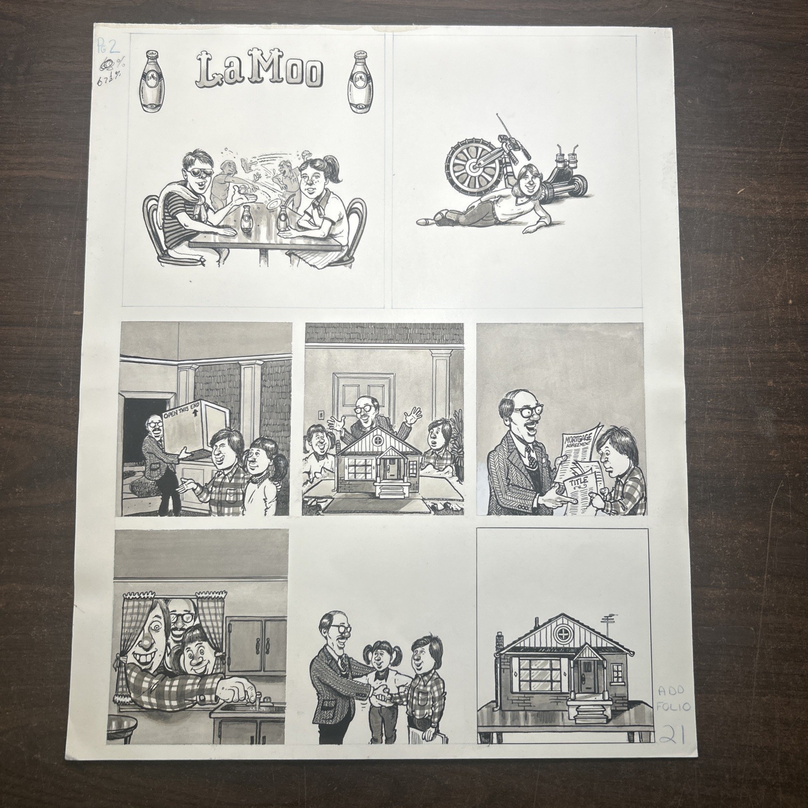 CRACKED Magazine Original Comic Art Samuel Sam S.B. Whitehead Large 21x15 Mad 04