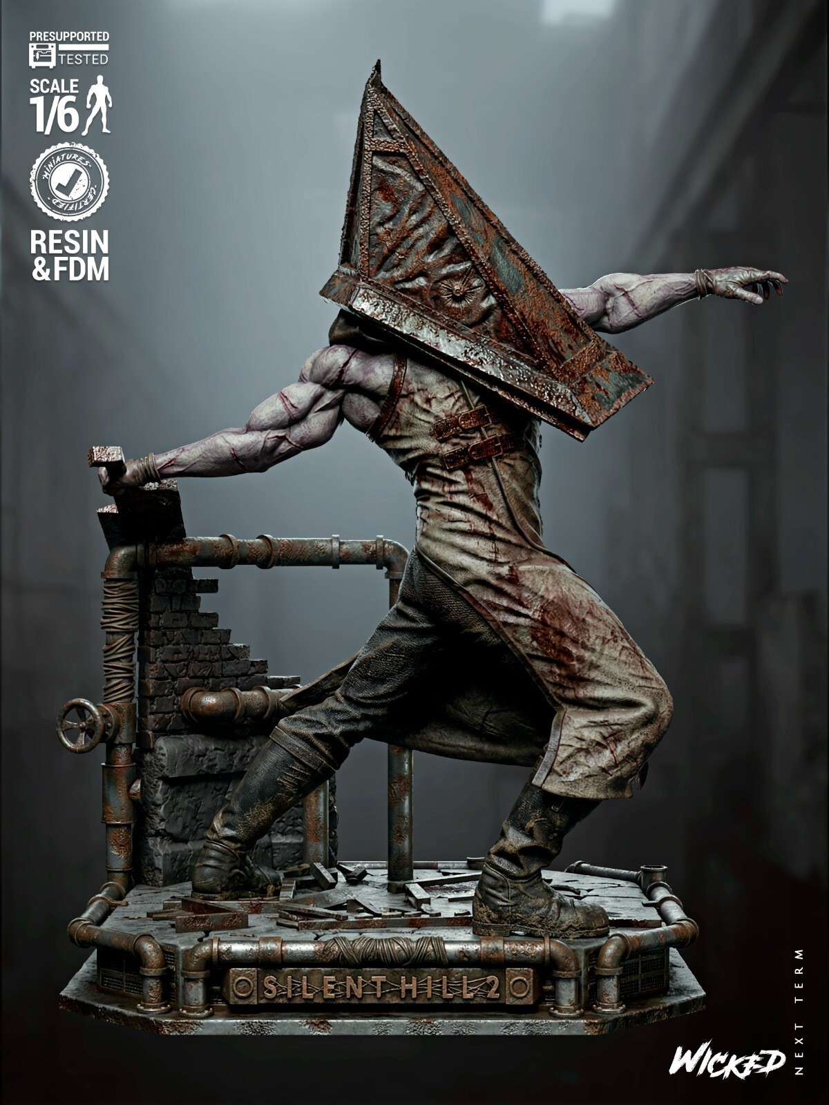 1:8 Pyramid Head Silent Hill 2 Fan Art UNPAINTED Resin Garage Kit