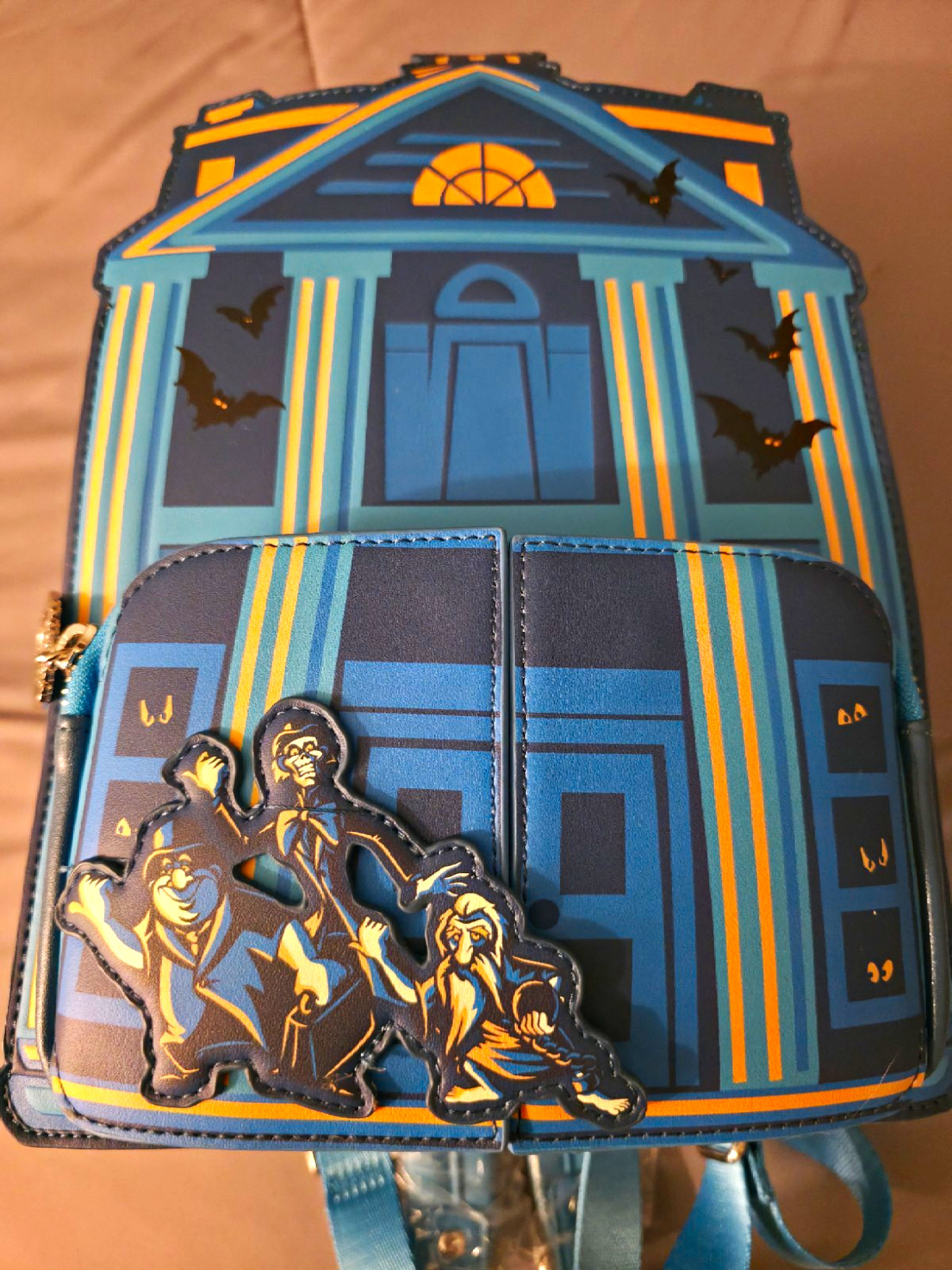 Loungefly Disney Haunted Mansion Mini Backpack Haunted House Design - Blue