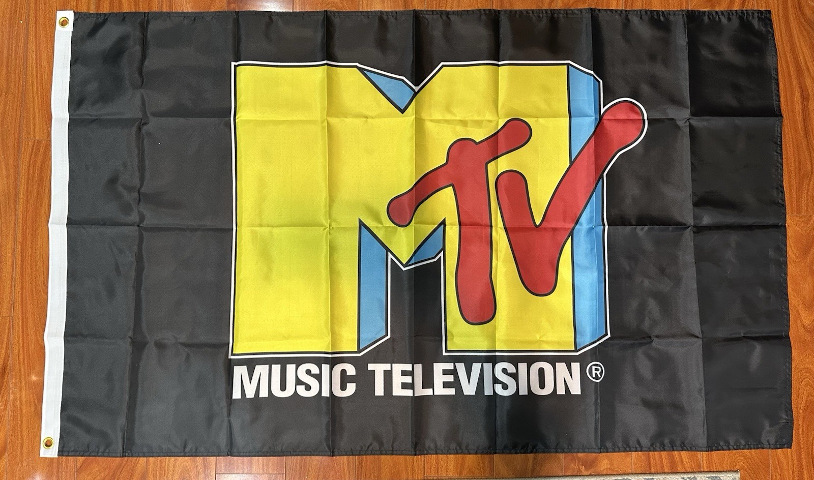 MTV Music Television Banner Flag Wall Hanging 3’ X 5’ Rare Iconic Gift