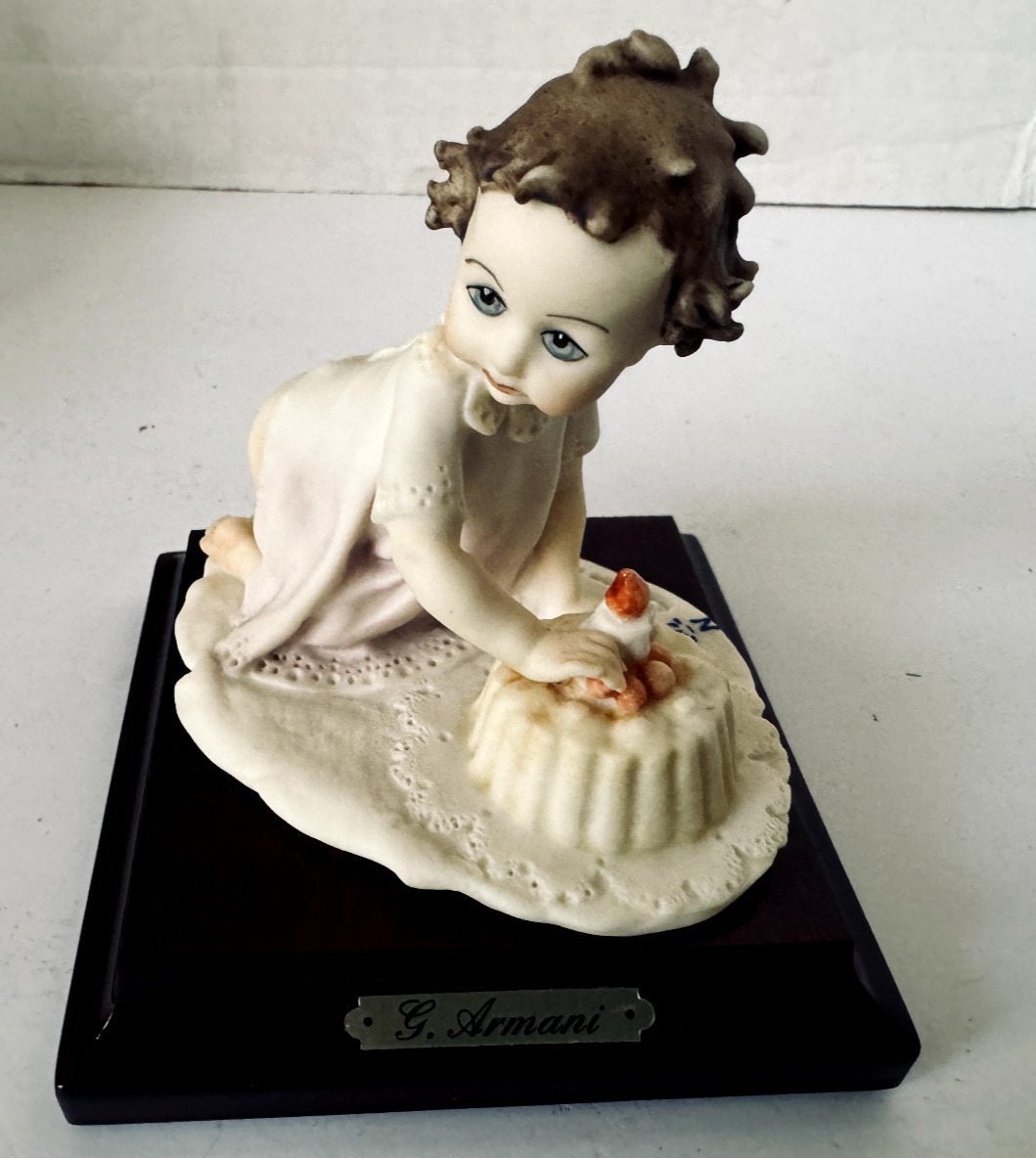 Giuseppe Armani 1986 Florence Baby B\'day Cake Here Number One  1153-P MIB