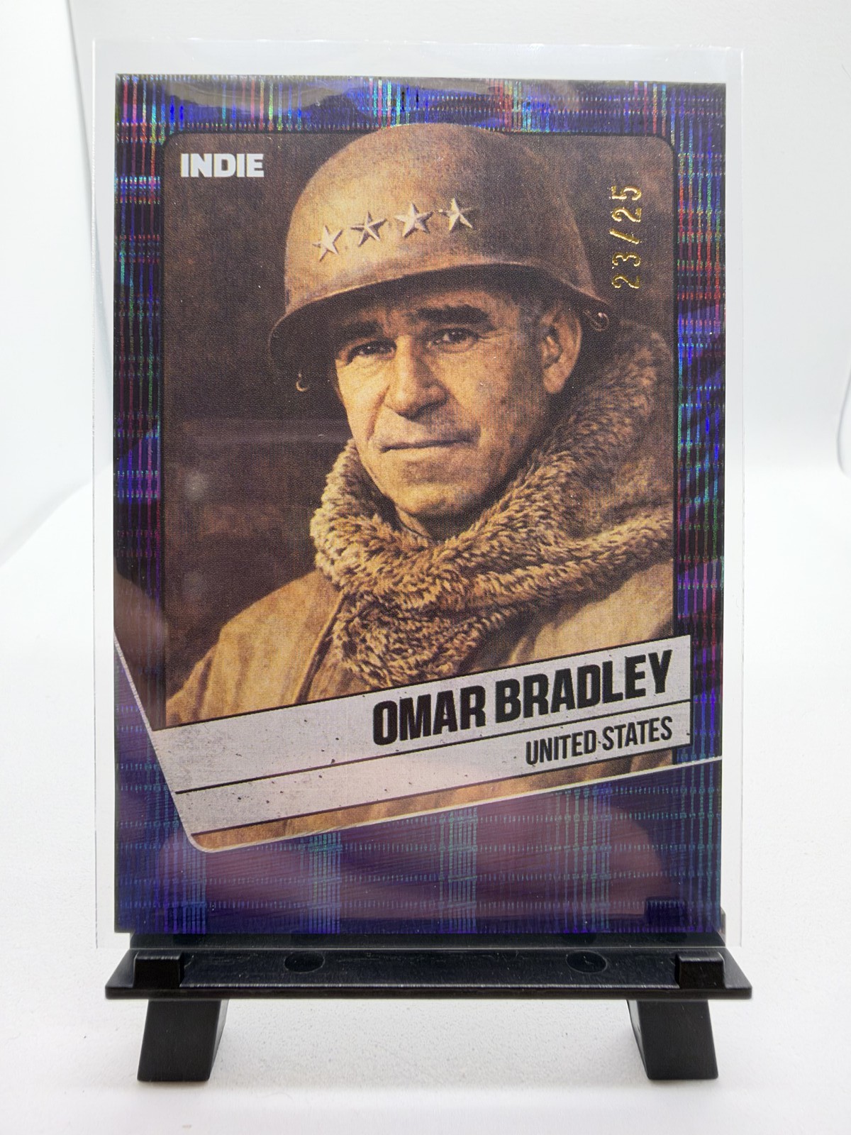 Omar Bradley 2026 Indie Pantheon WW2 #04 Purple Foil /25 General Historic Card