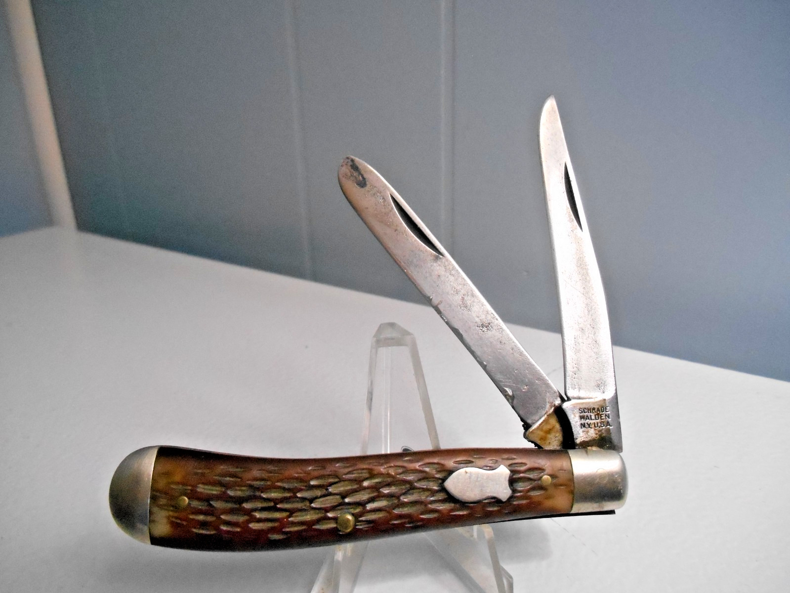 VINTAGE PRE 1973 SCHRADE WALDEN N.Y. USA 293 TRAPPER POCKET KNIFE