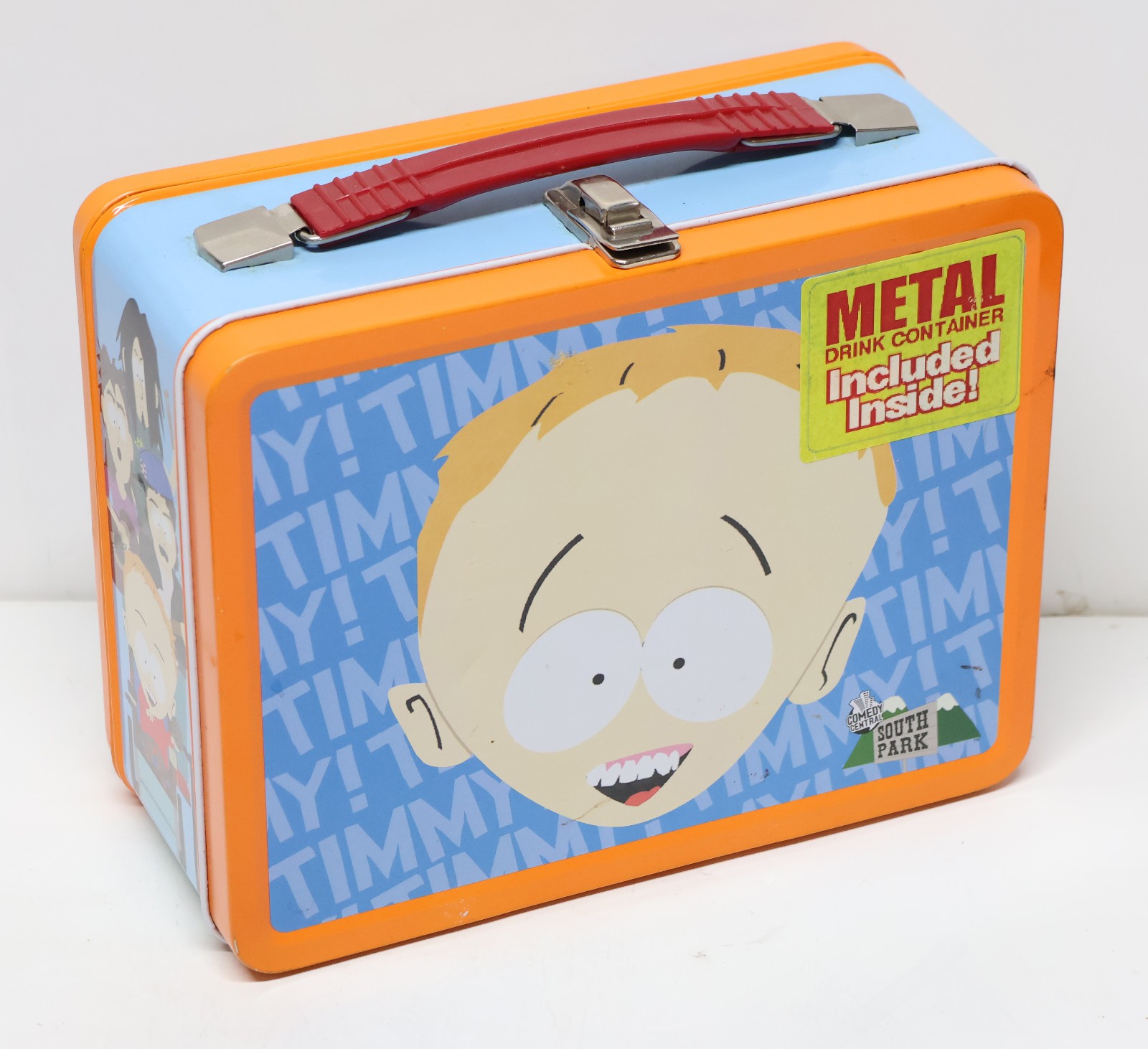 Vintage 2001 South Park Timmy Metal Lunch Box w Thermos NECA Comedy Central Set