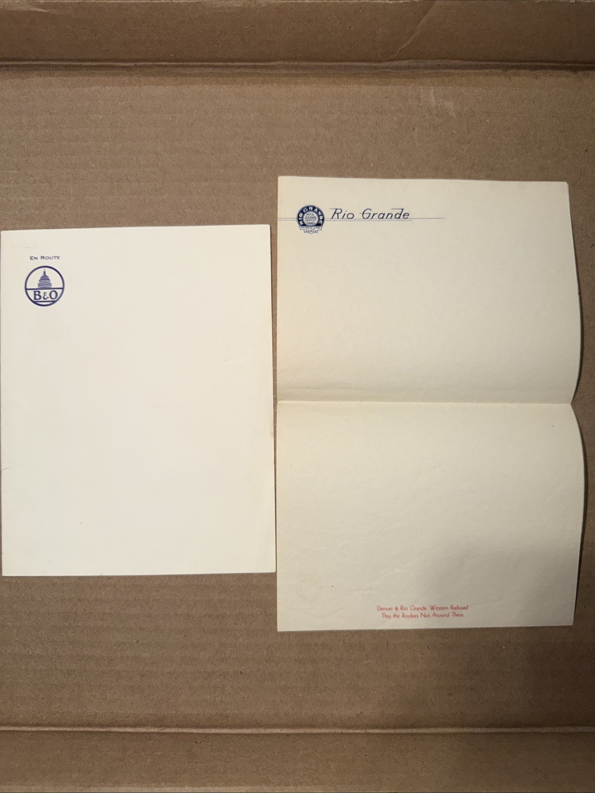 Vintage B&O Rio Grande Railroad Letterhead Stationery D&RGW Railway Ephemera Lot