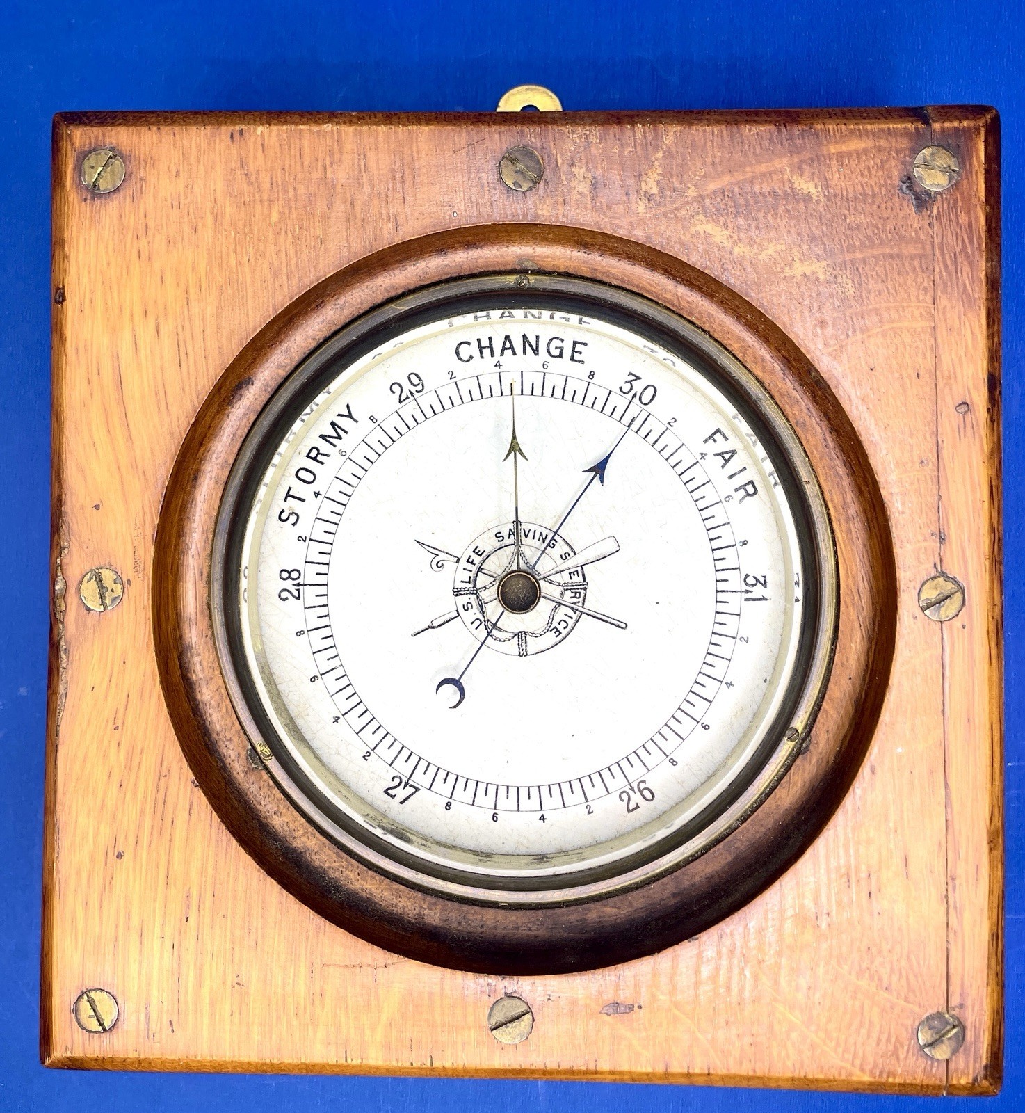 RARE-Vintage 1800’s maritime U.S. Life Saving Service aneroid barometer