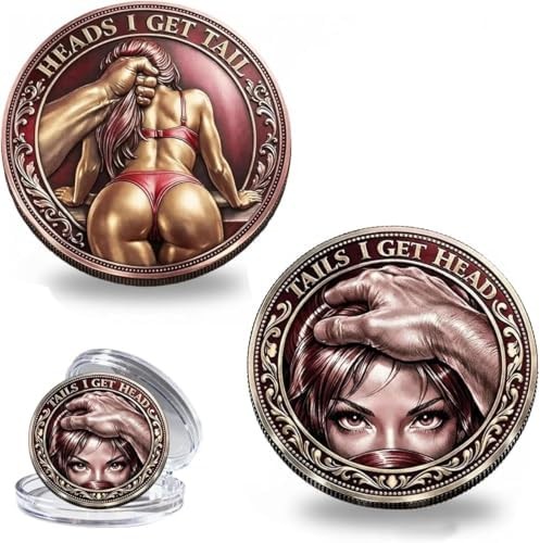 Heads I Get Tail/Tails I Get Head Commemorative Coin, Funny Heads and Tails Chal