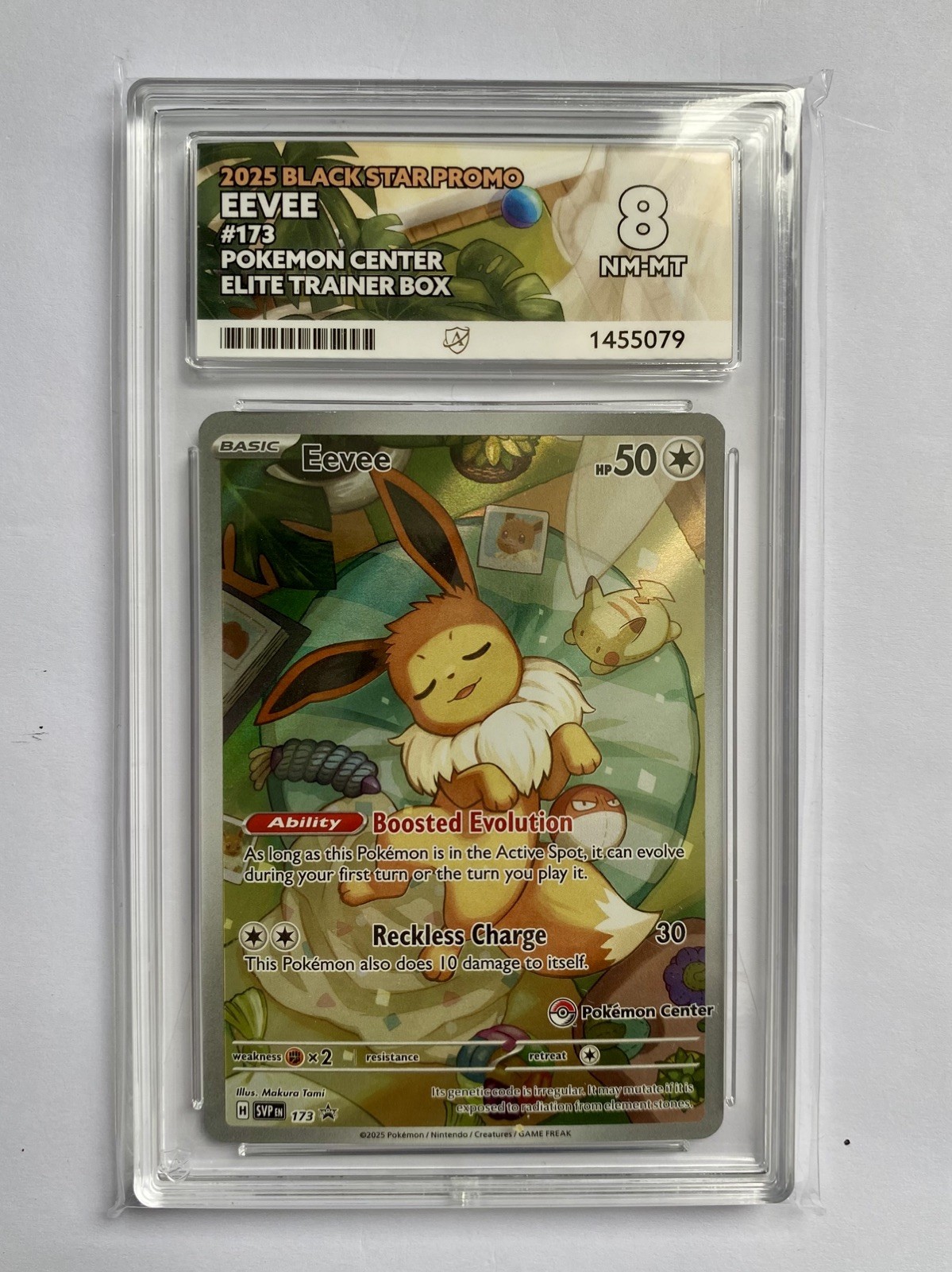 Pokemon Card - ACE 8 Eevee 173 - Pokemon Center Promo - NM-MT
