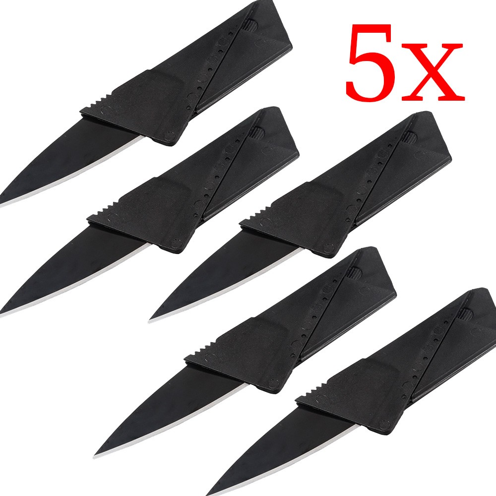 1-100 x Ultra Thin Folding Pocket Knives Sharp Hunting Knives Credit Cards Knife
