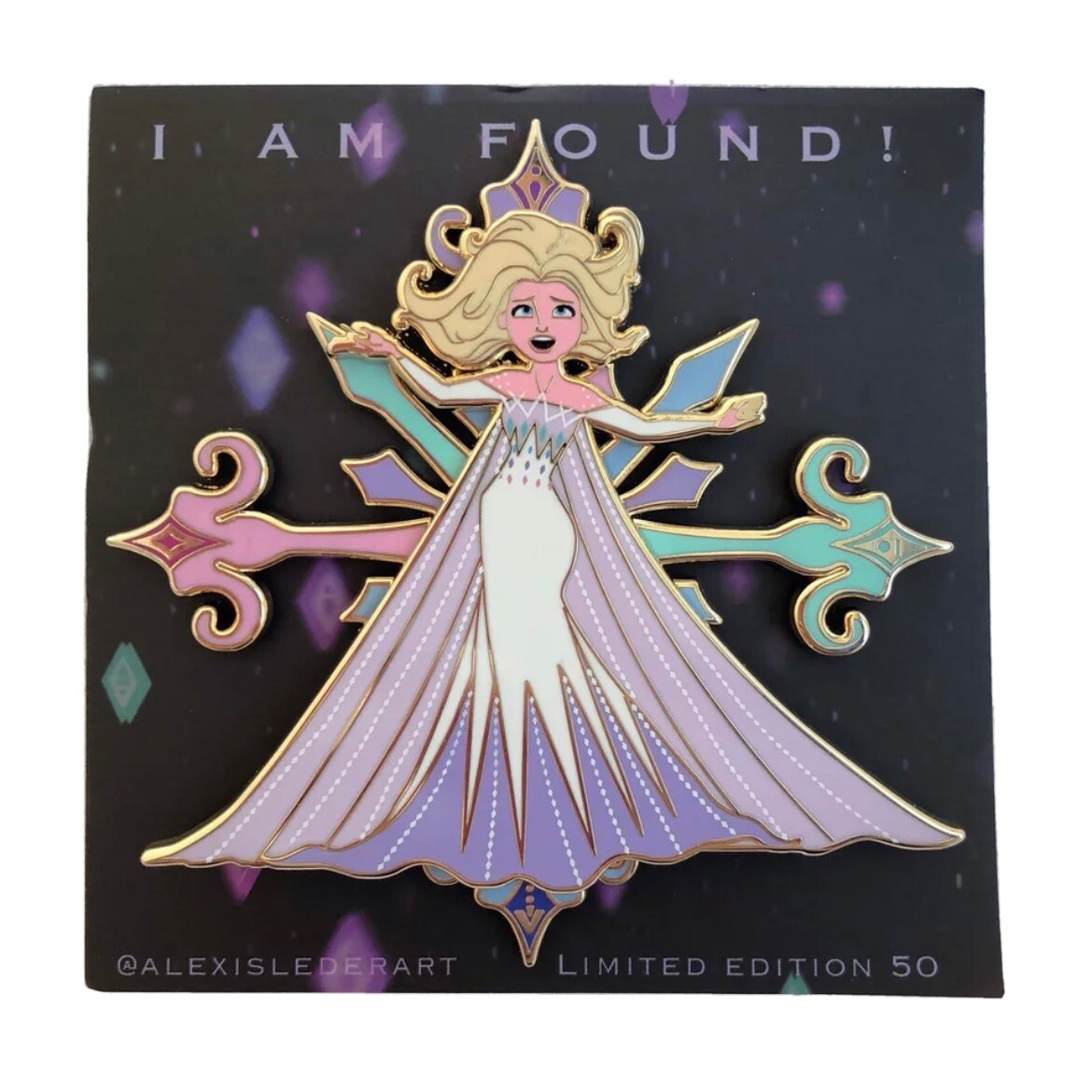Snow Queen Spirit Elsa Frozen Inspired Fantasy Spinning Pin Limited Edition