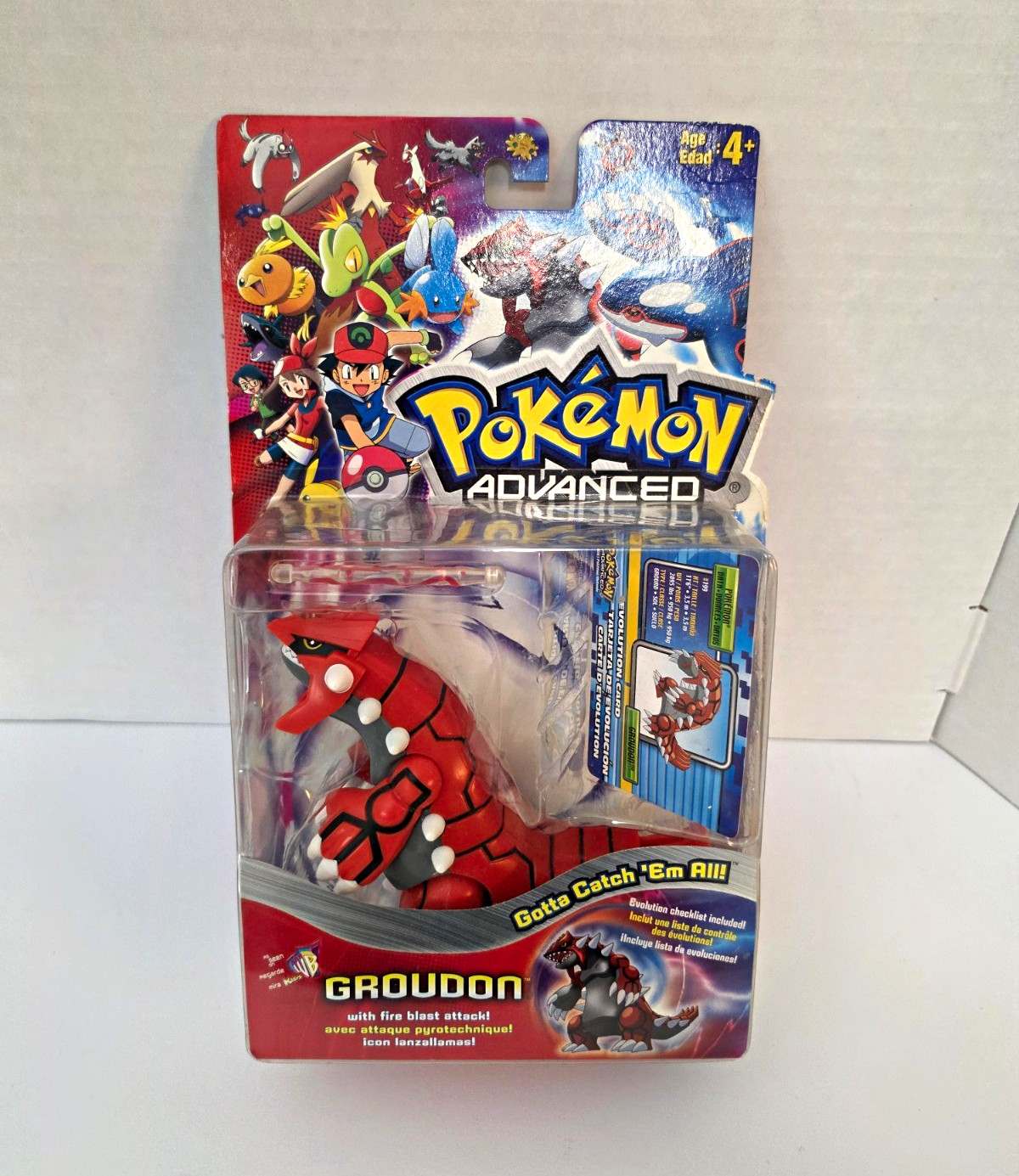 Hasbro Pokémon Advanced Groudon Figure Fire Blast Attack Original Unopened