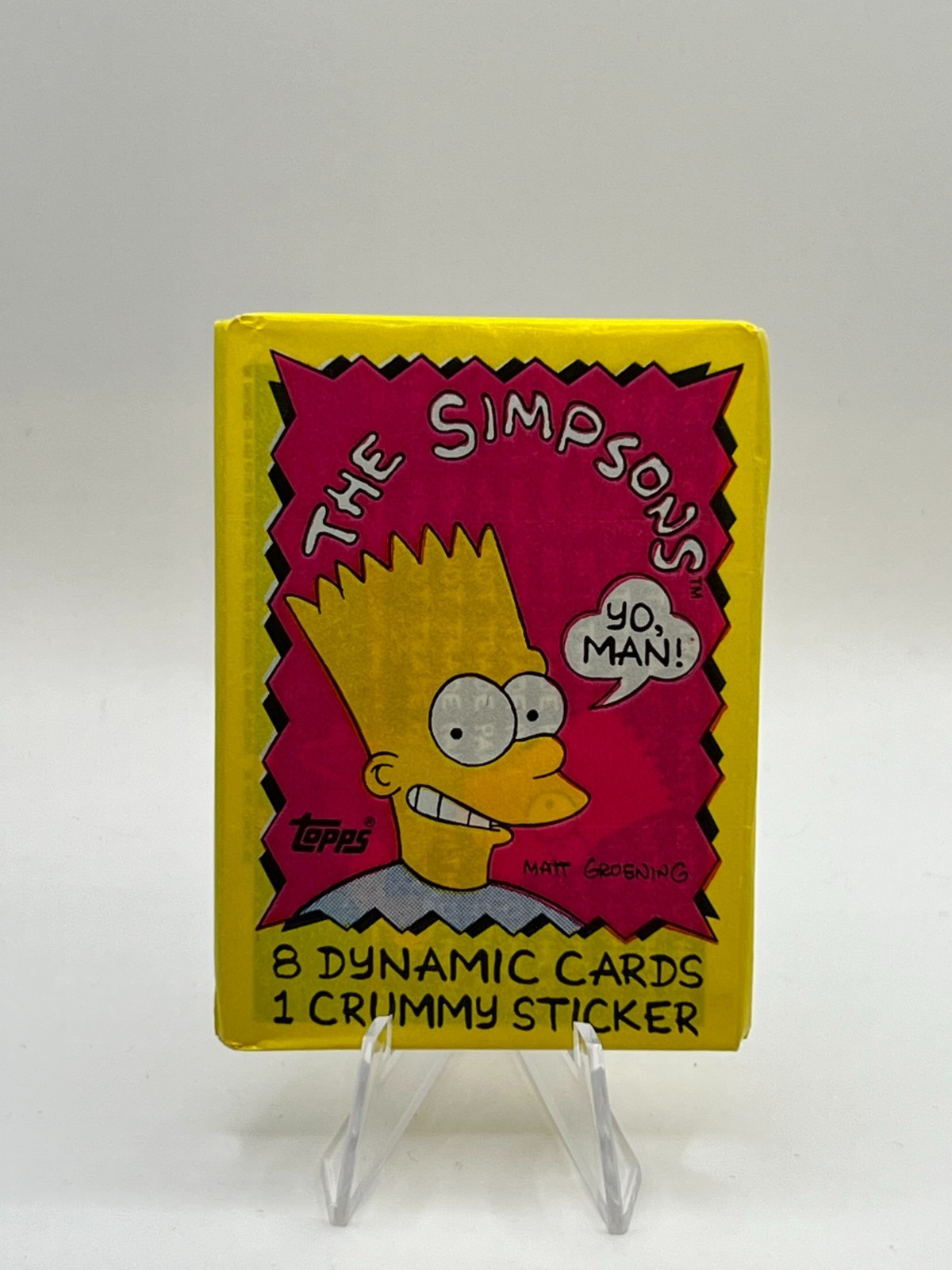 1990 Vintage Topps The Simpsons Sealed Trading Card Pack, 8 Cards + 1 Sticker