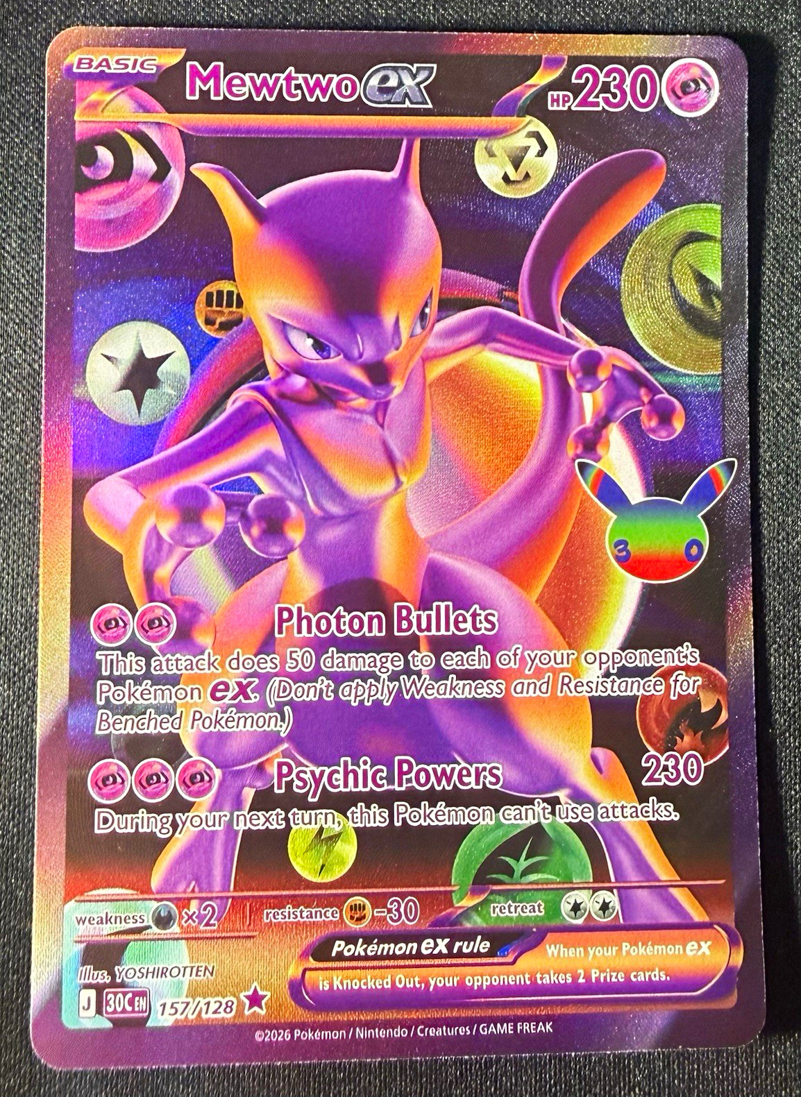Pokémon Mewtwo ex 157/128 30th celebration Pokémon Mewtwo ex 157/128 30th celebration