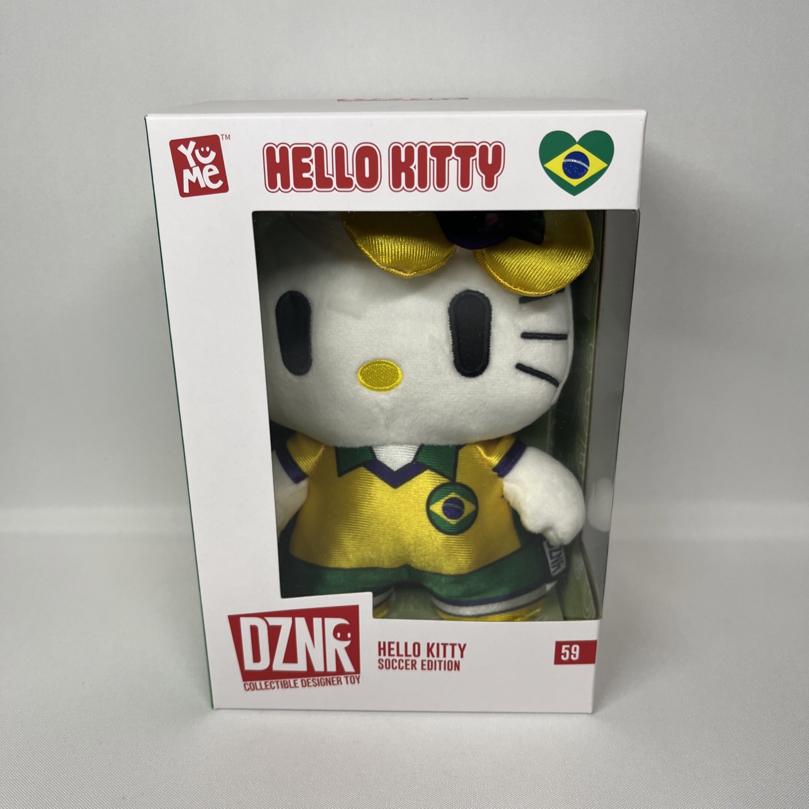 YuMe Hello Kitty and Friends DZNR Soccer Edition Plush - Vinícius Júnior Brazil