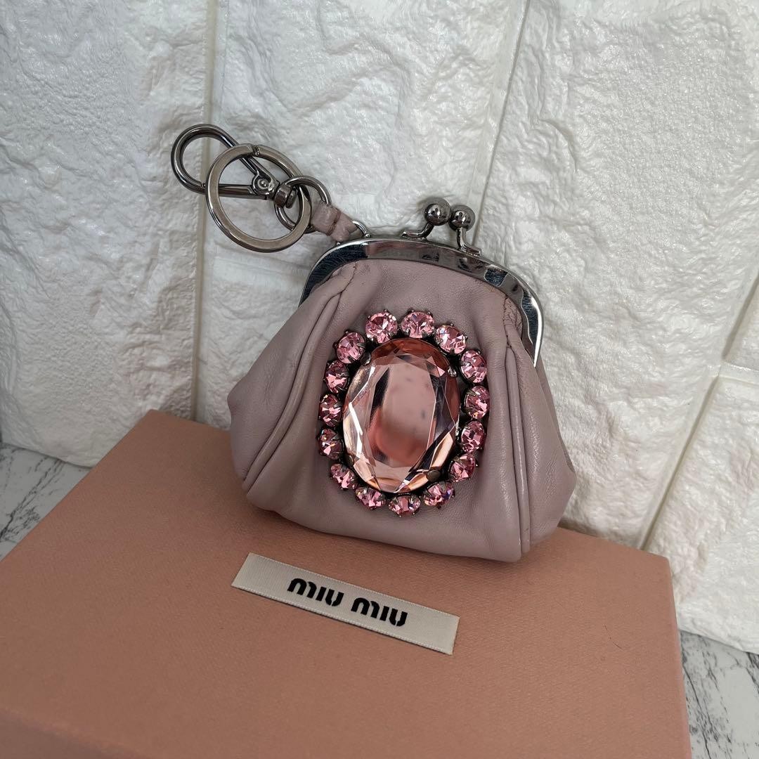 MiuMiu Bijou Leather Coin Case Unused Authentic 9x9cm