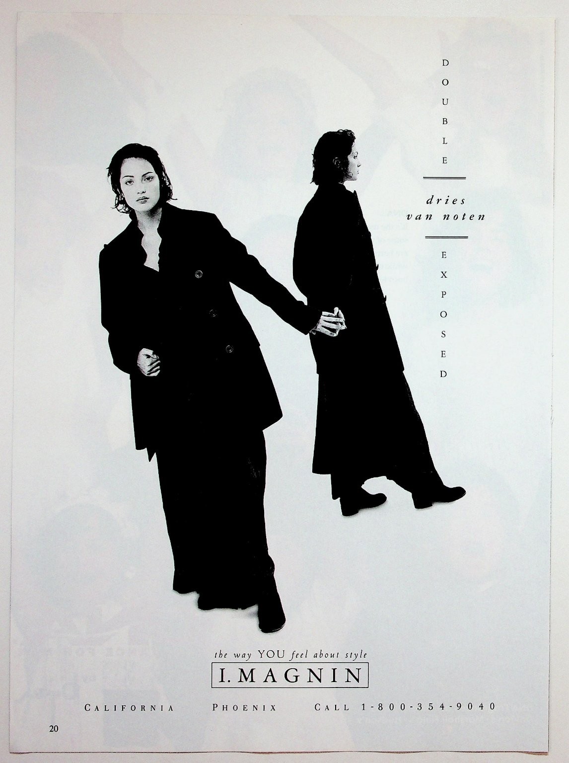 I. Magnin Dries Van Noten Fashion Ad Magazine Page Ephemera California Phoenix