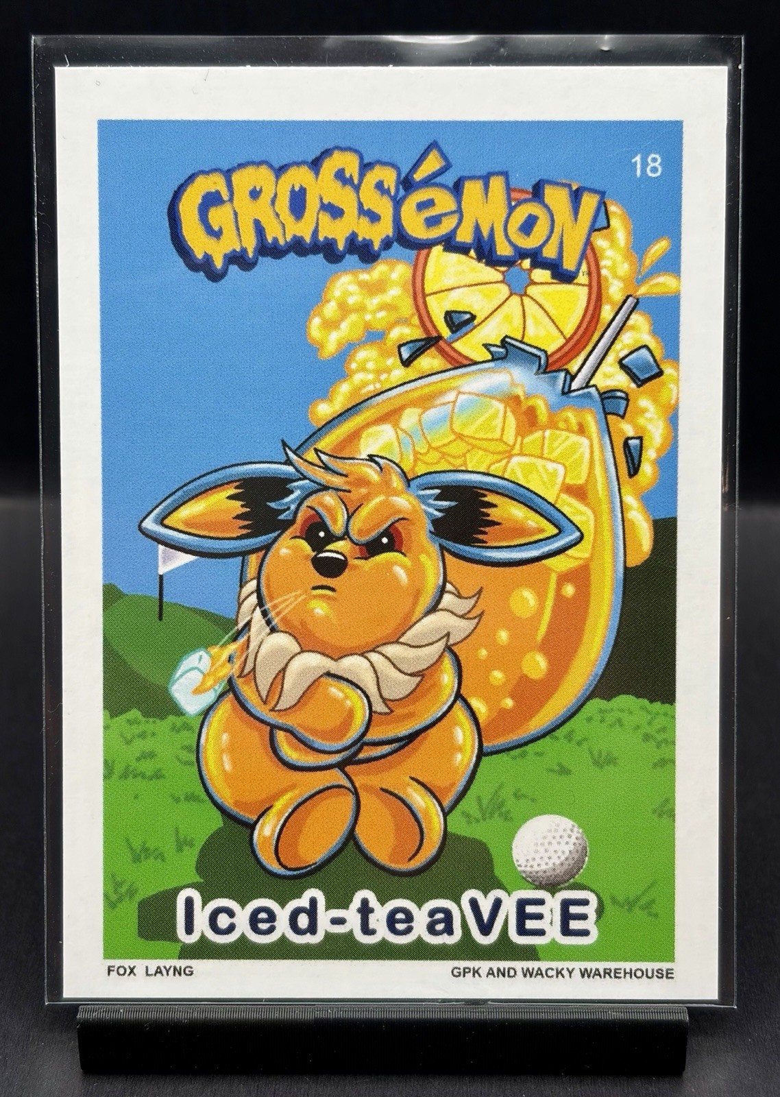 2026 Gross Card Con Grossemon FOX LAYNG AUTO ICED TEA-VEE Pokémon Spoof #18