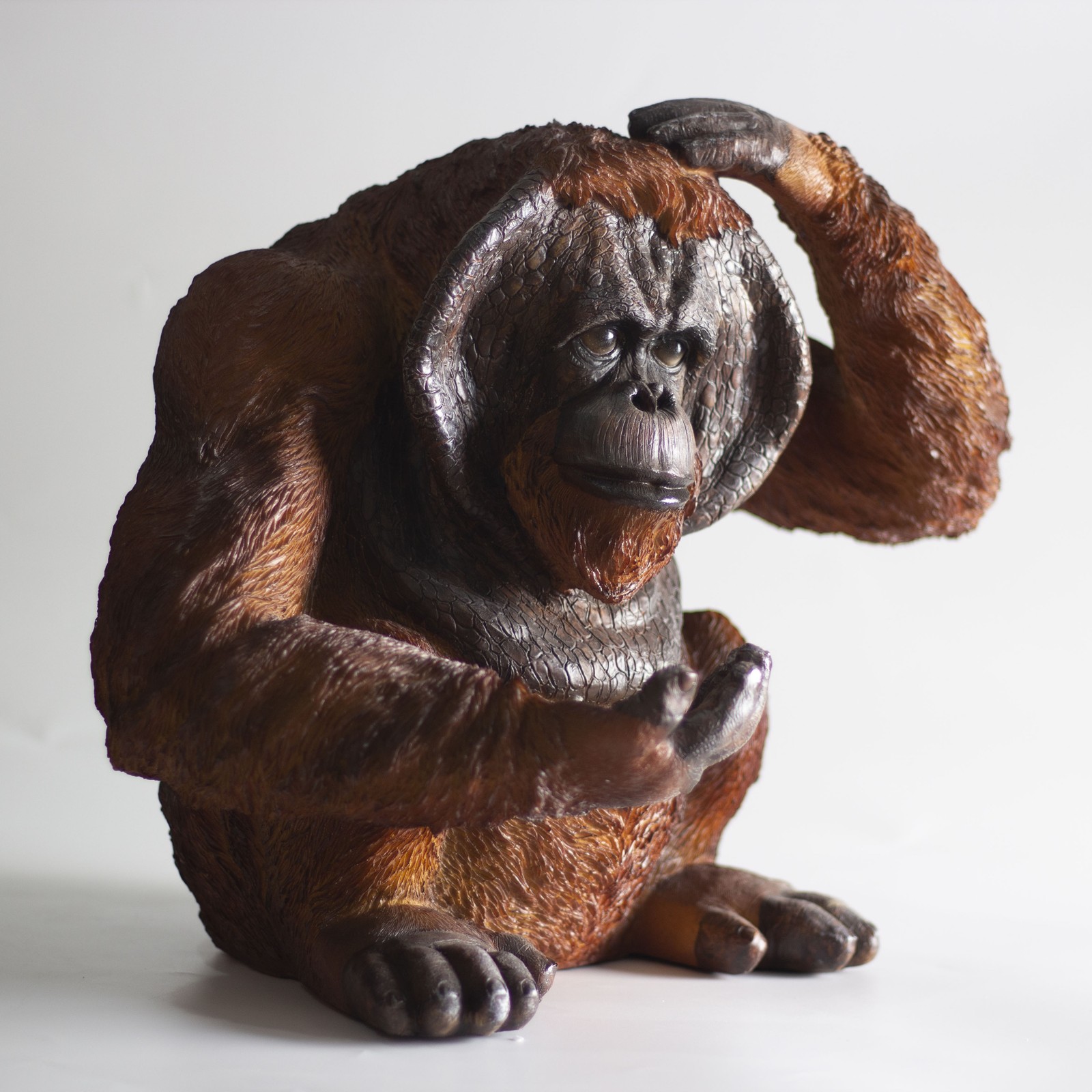 Emulation Sumatran Orangutan figurine Painted Model Animal Sculpture New Stock